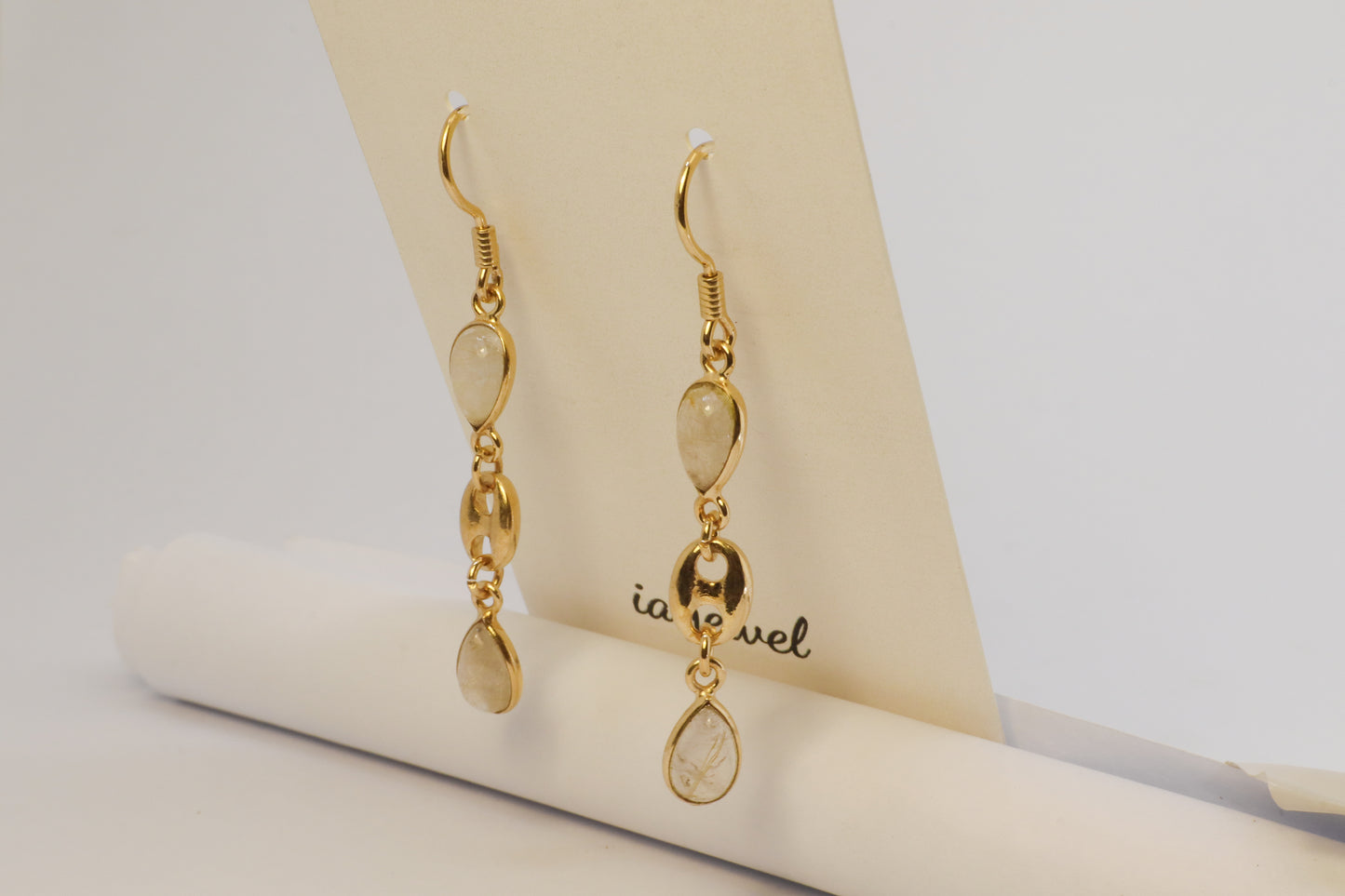 Moonstone 24k Gold Plated Earring