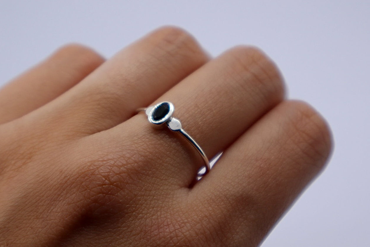 Black Onyx Sterling Silver Ring