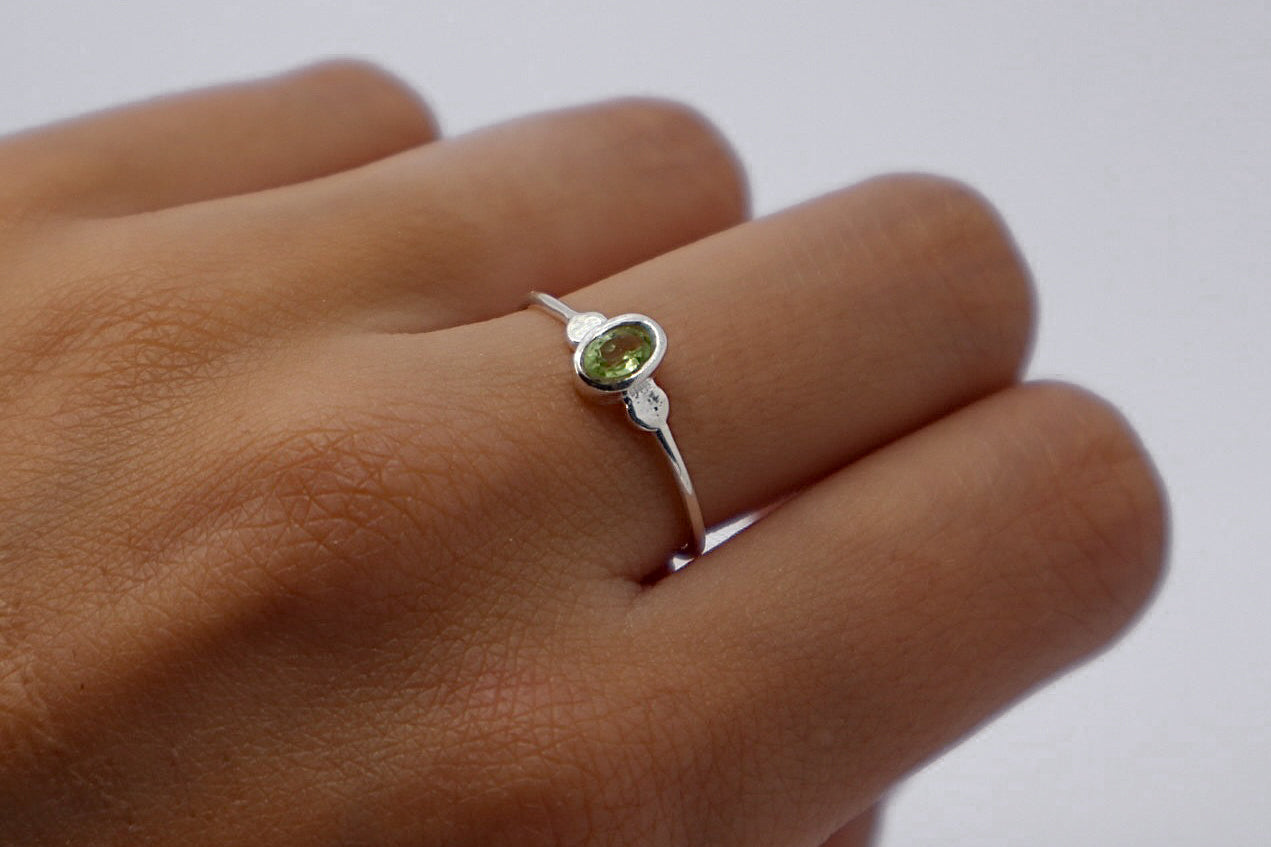 Peridot Sterling Silver Ring