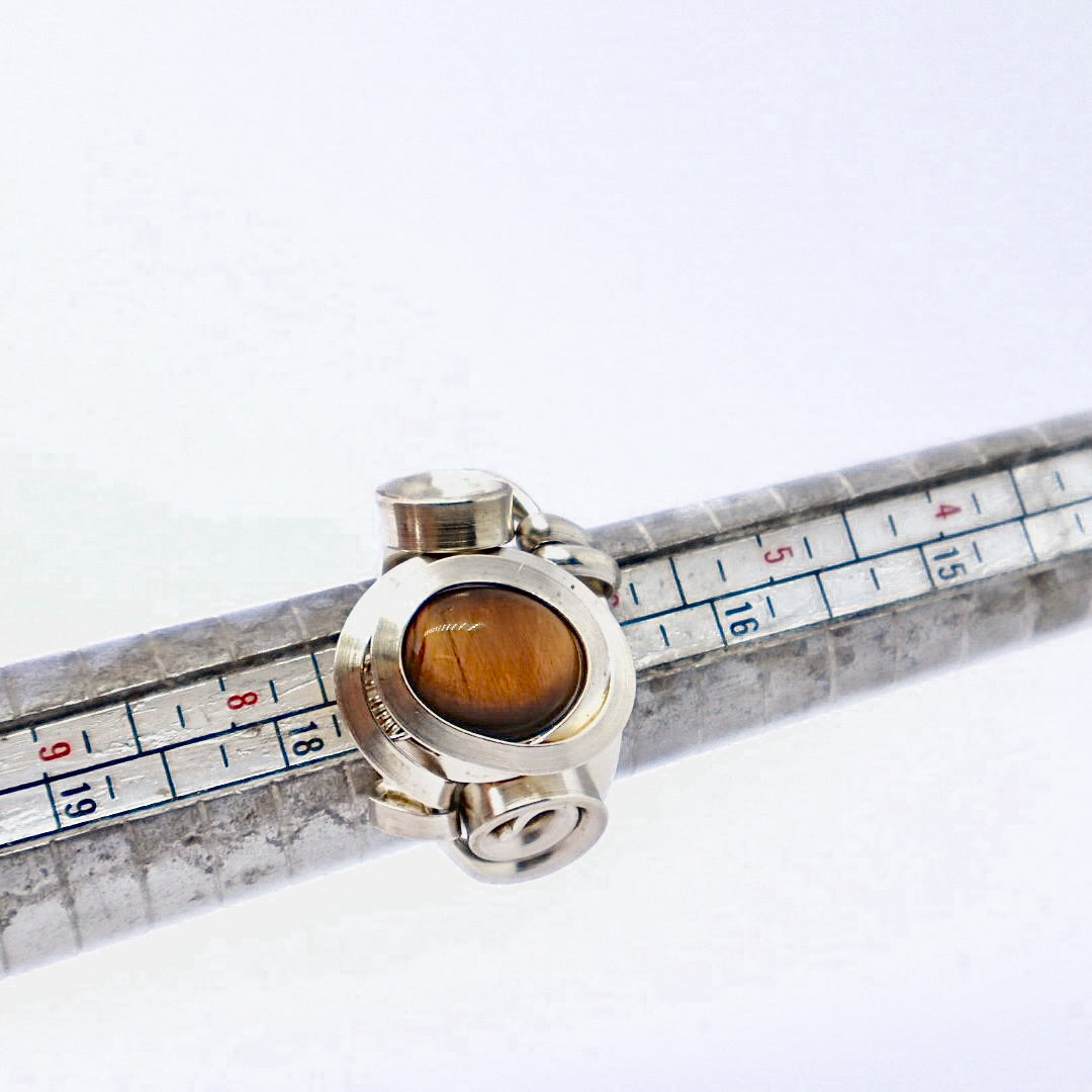 Gala Tiger Eye Solid Sterling Silver Ring