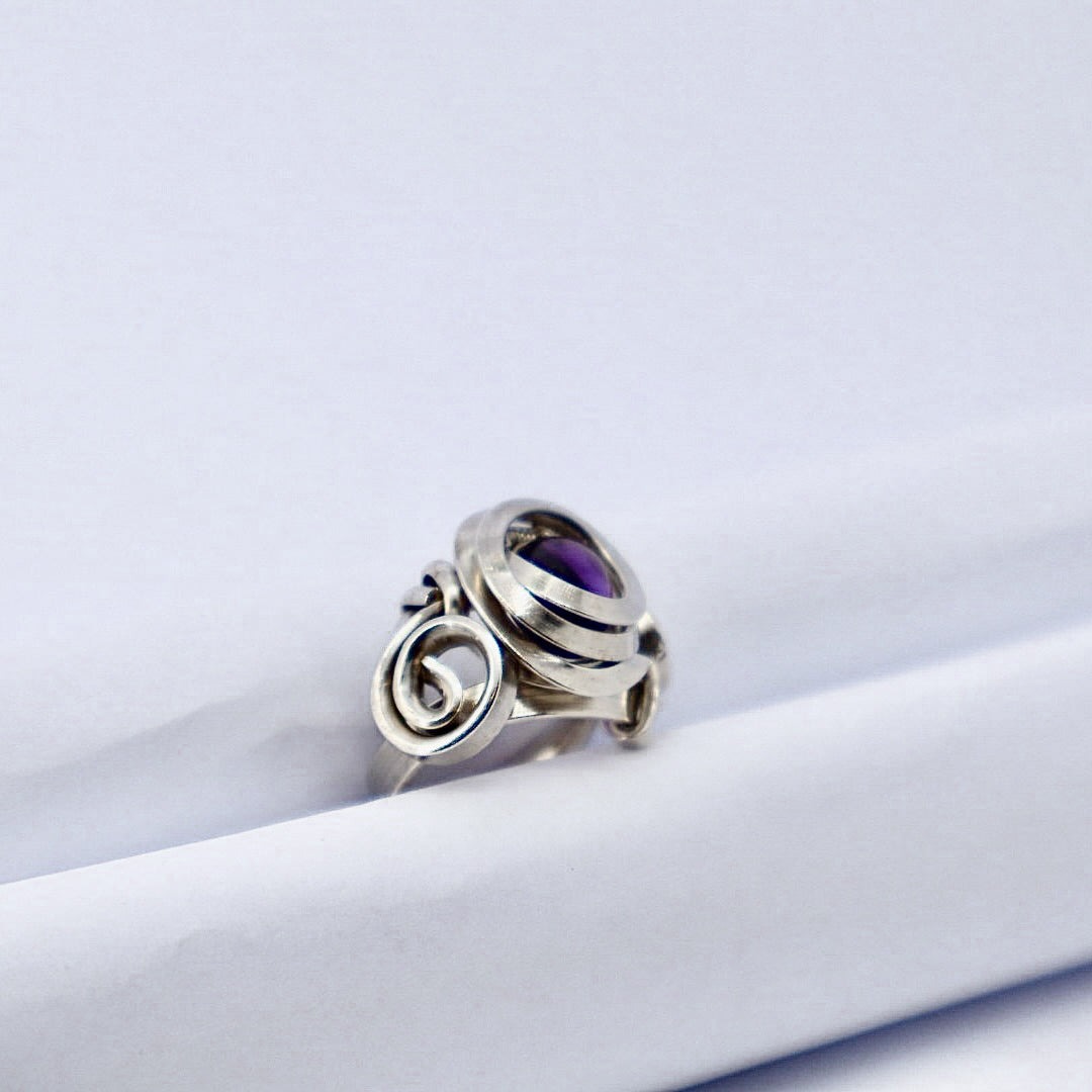 Gala Amethyst Solid Sterling Silver Ring