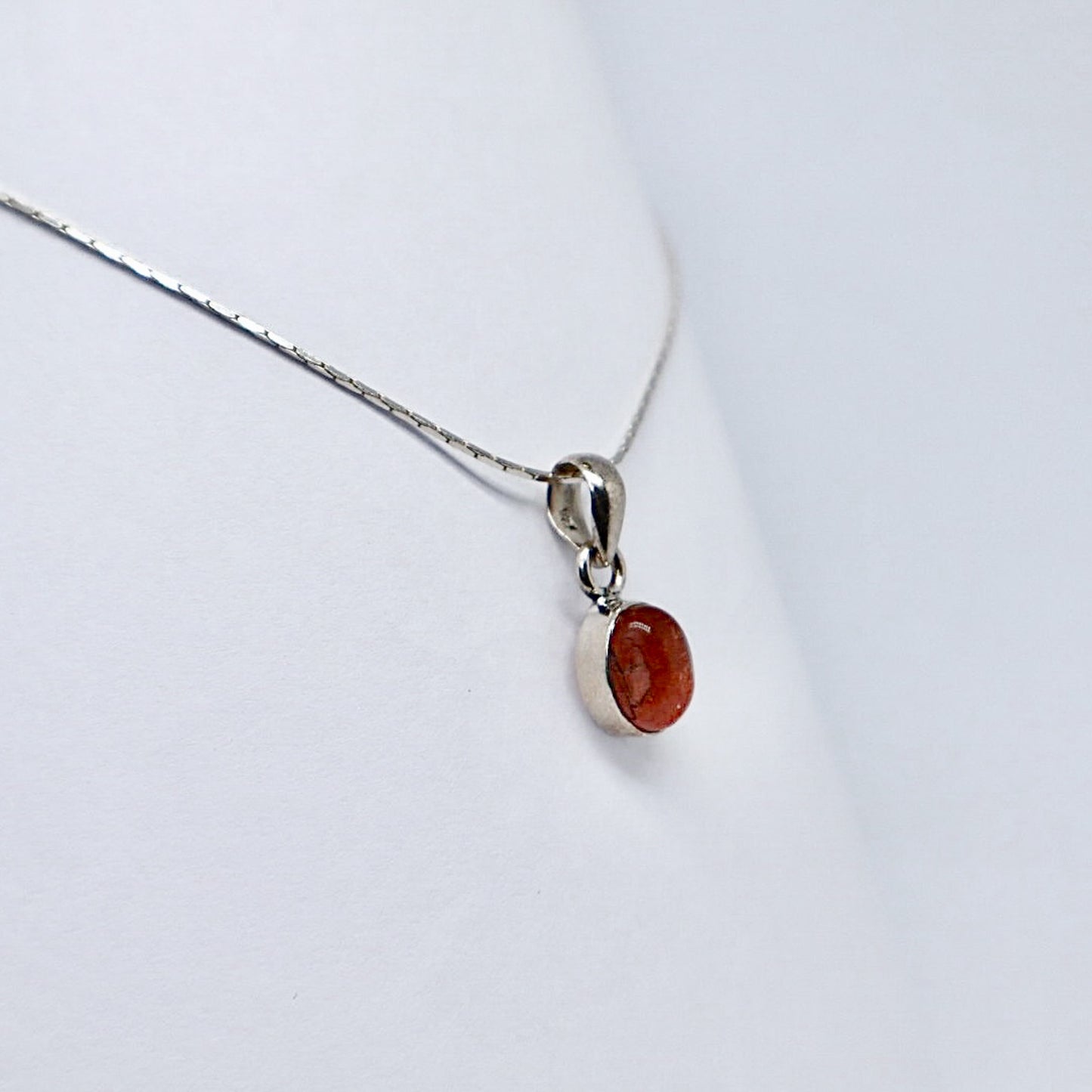 Silver Conelian Necklace