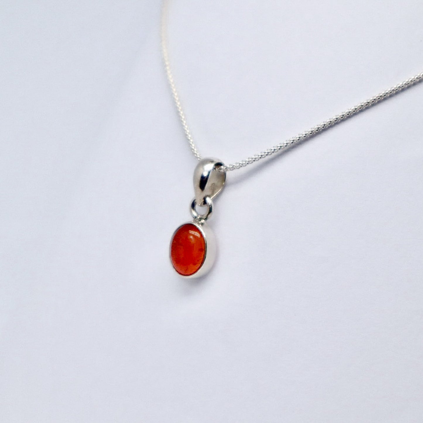 Silver Cornelian Necklace