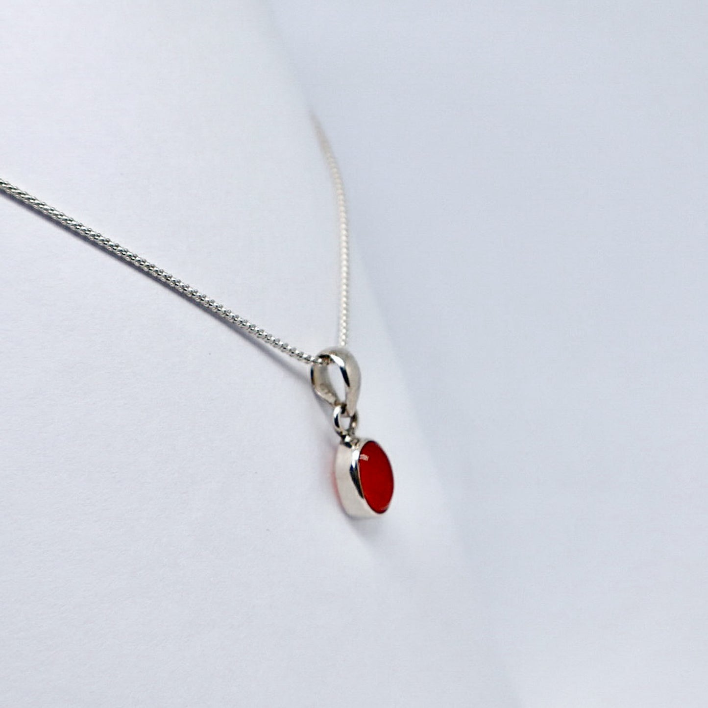 Silver Cornelian Necklace