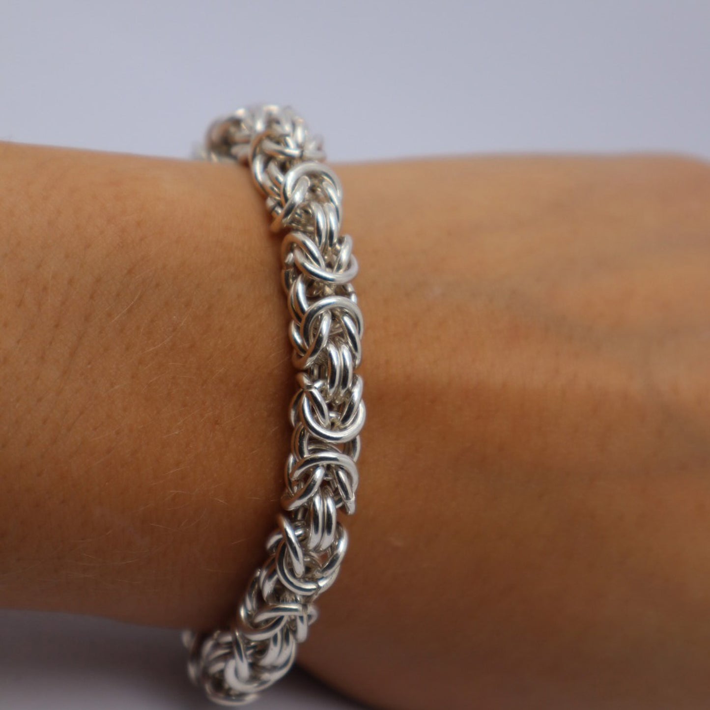 Full Thick Byzantine Chain maill Bracelet