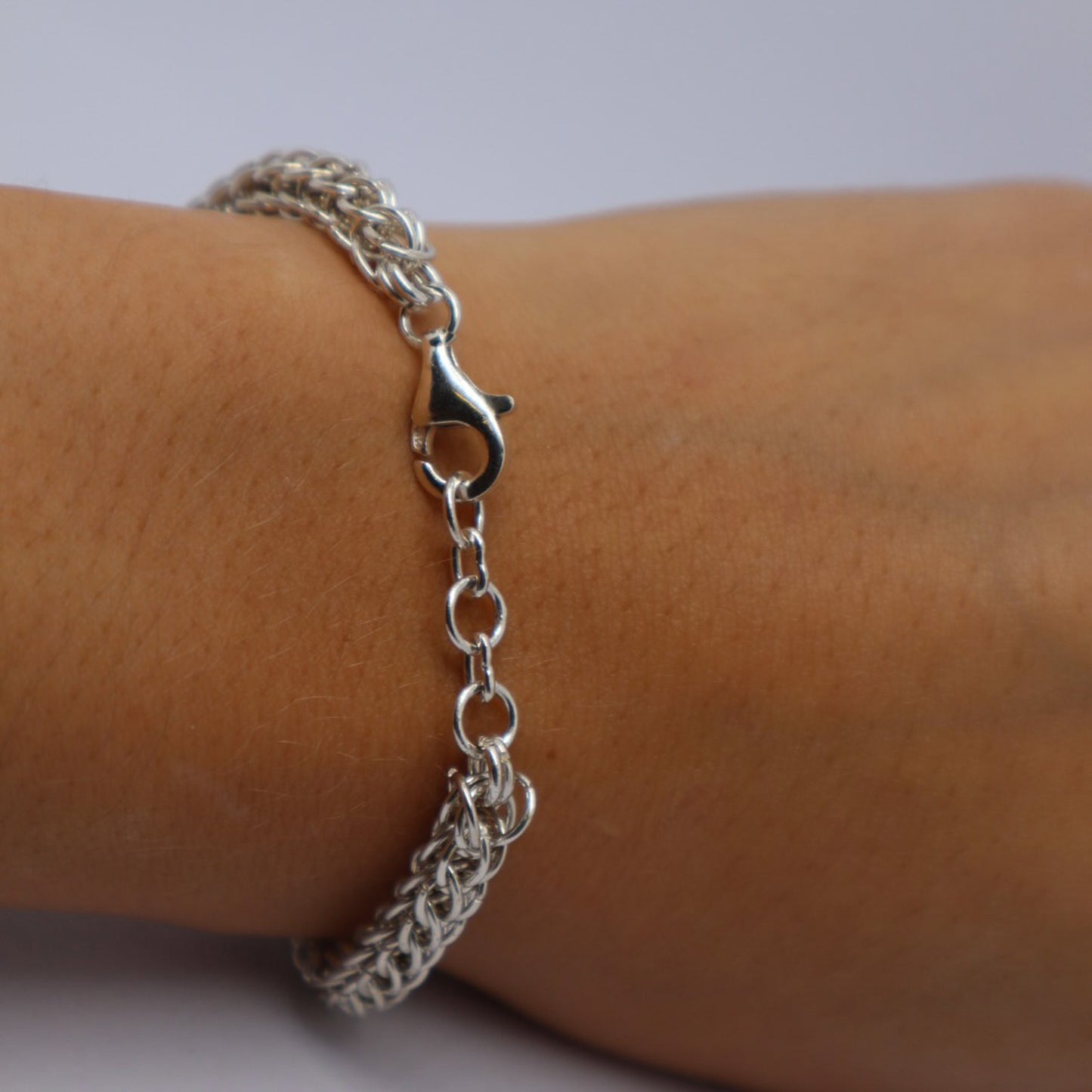 Persian Chainmail Silver Bracelet