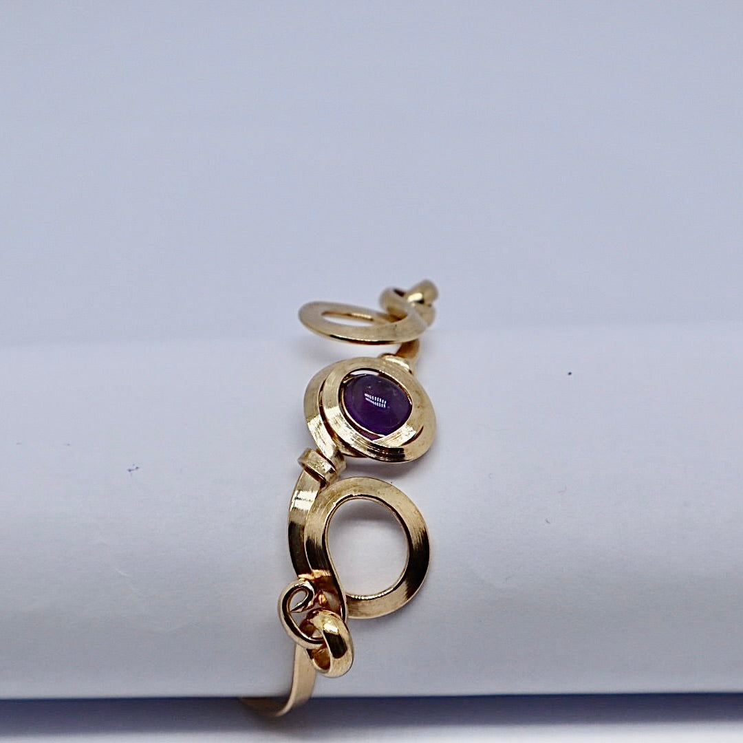 Gala Amethyst Gold Plated Sterling Silver Bracelet