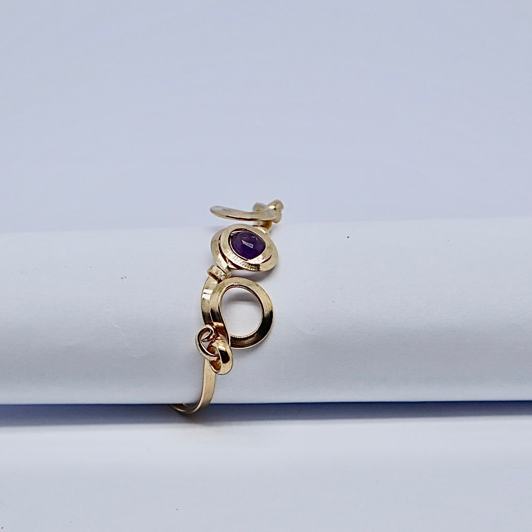Gala Amethyst Gold Plated Sterling Silver Bracelet