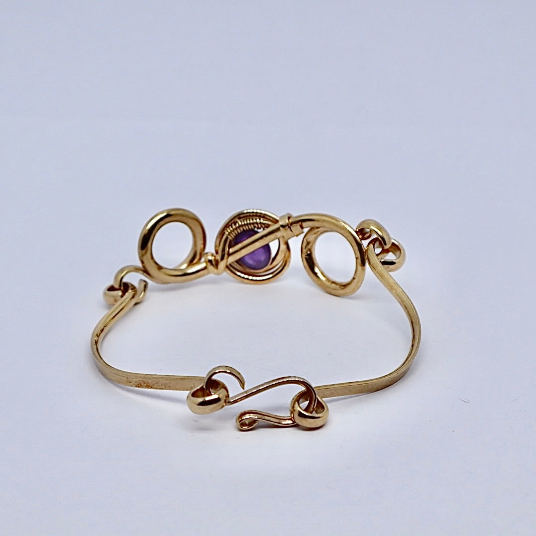 Gala Amethyst Gold Plated Sterling Silver Bracelet