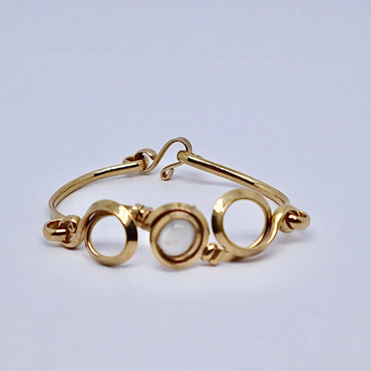 Gala Moonstone Gold Plated Sterling Silver Bracelet