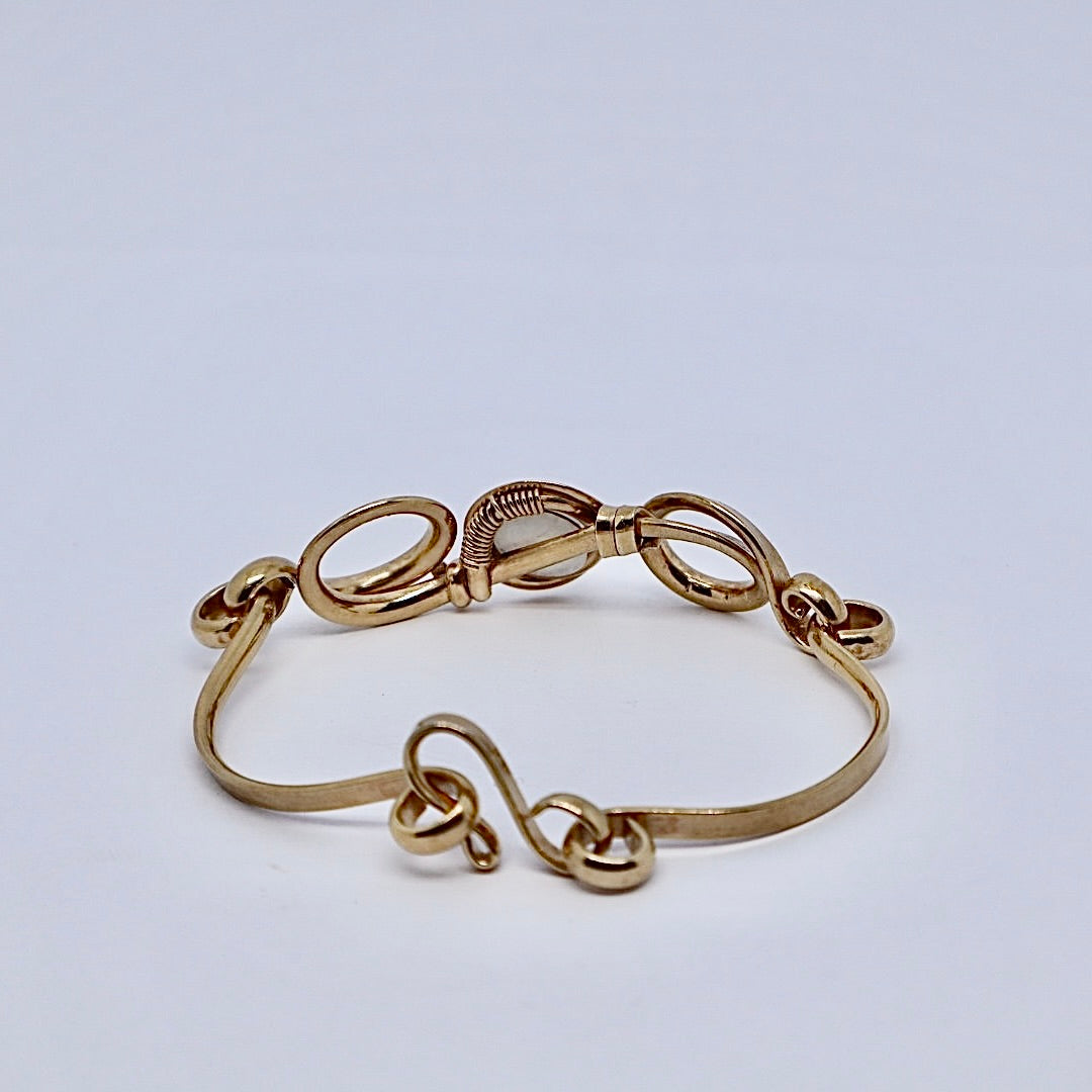 Gala Moonstone Gold Plated Sterling Silver Bracelet