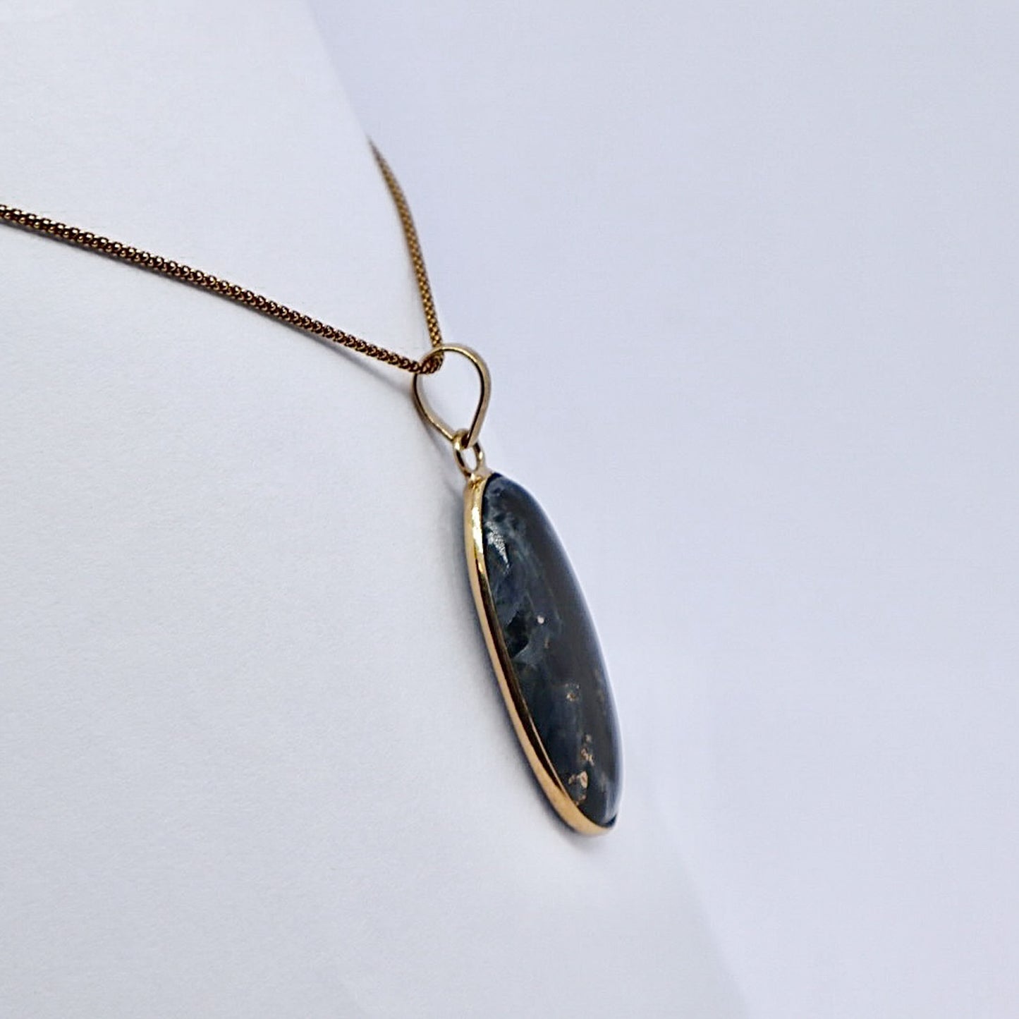 Obsidian 24k Gold Plated Necklace