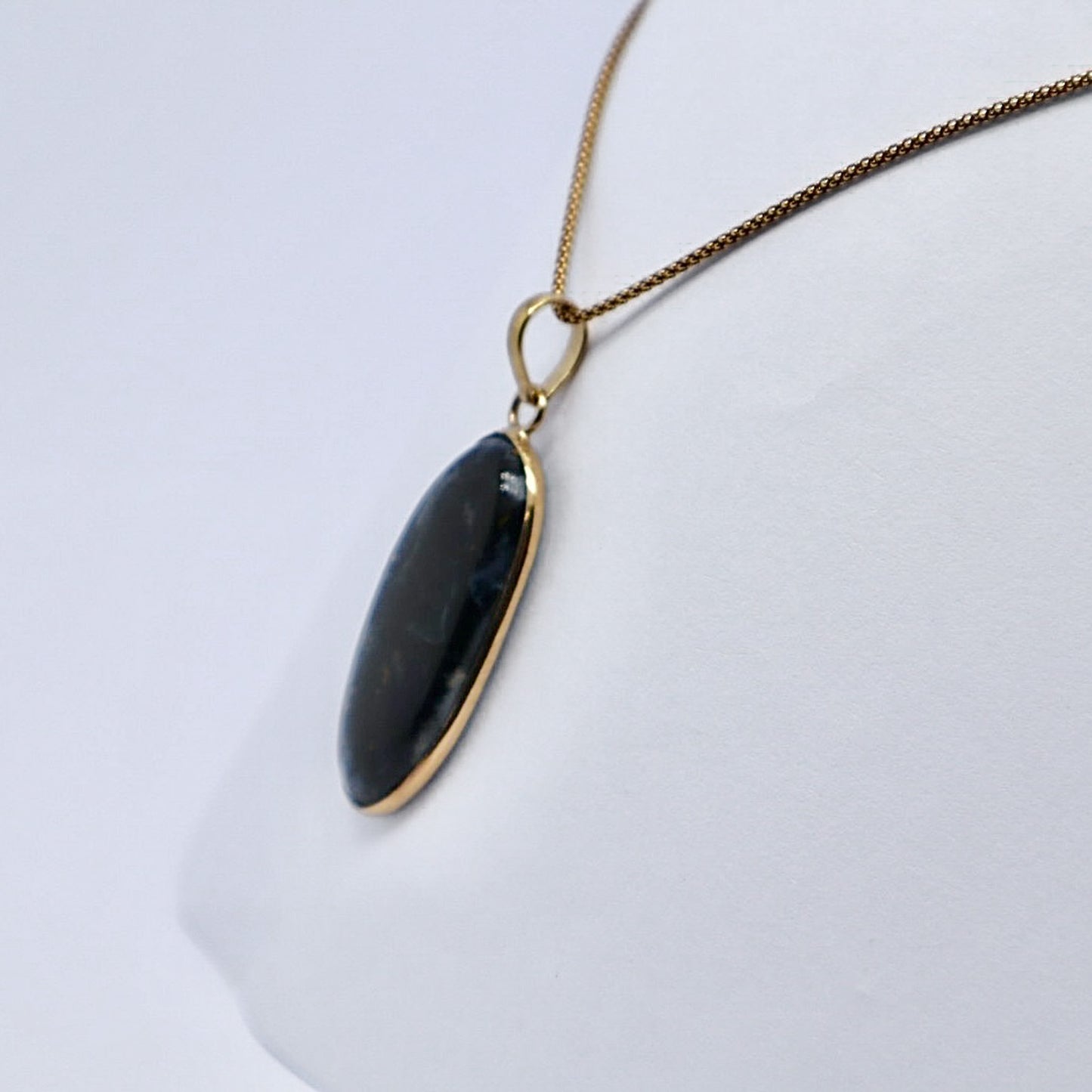 Obsidian 24k Gold Plated Necklace