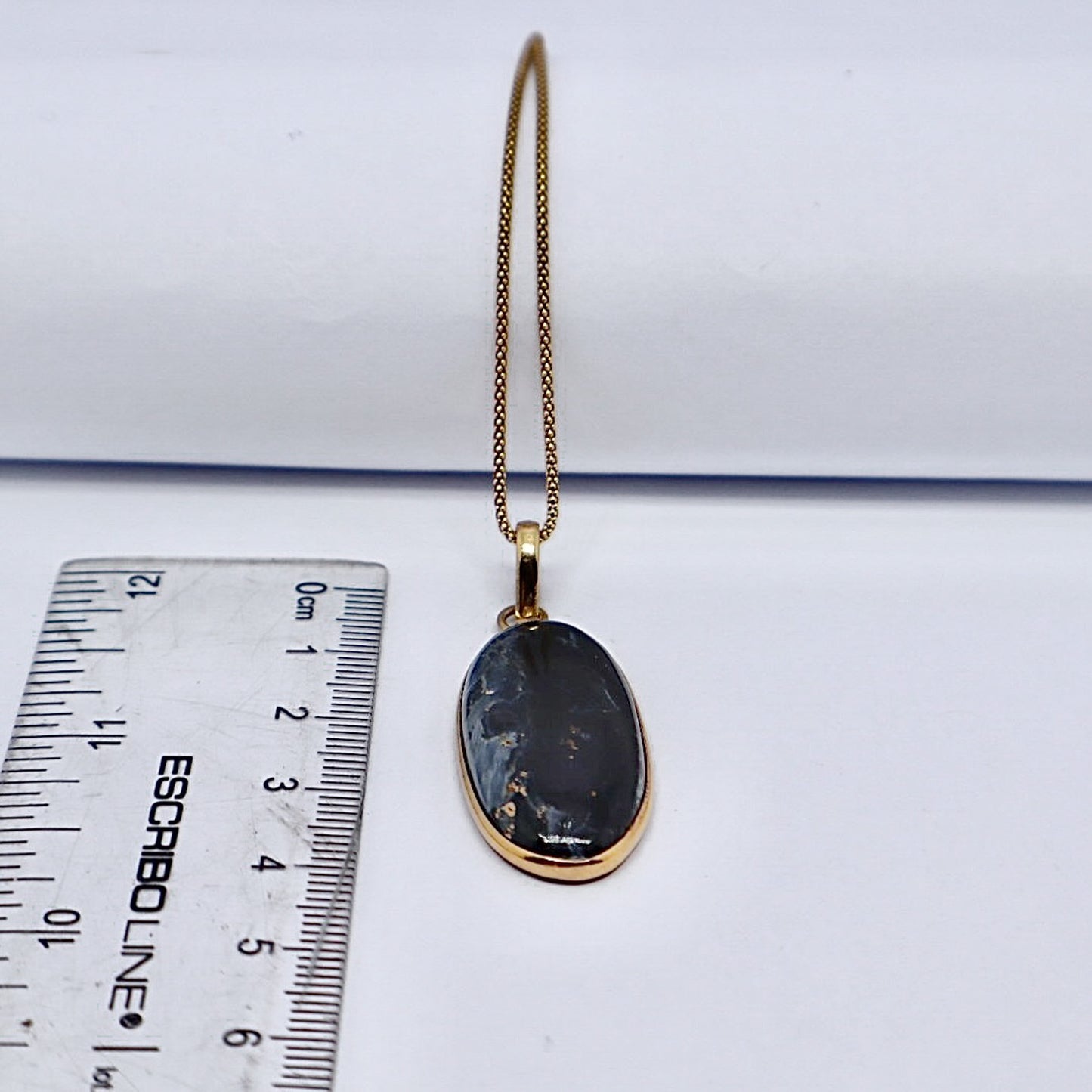 Obsidian 24k Gold Plated Necklace