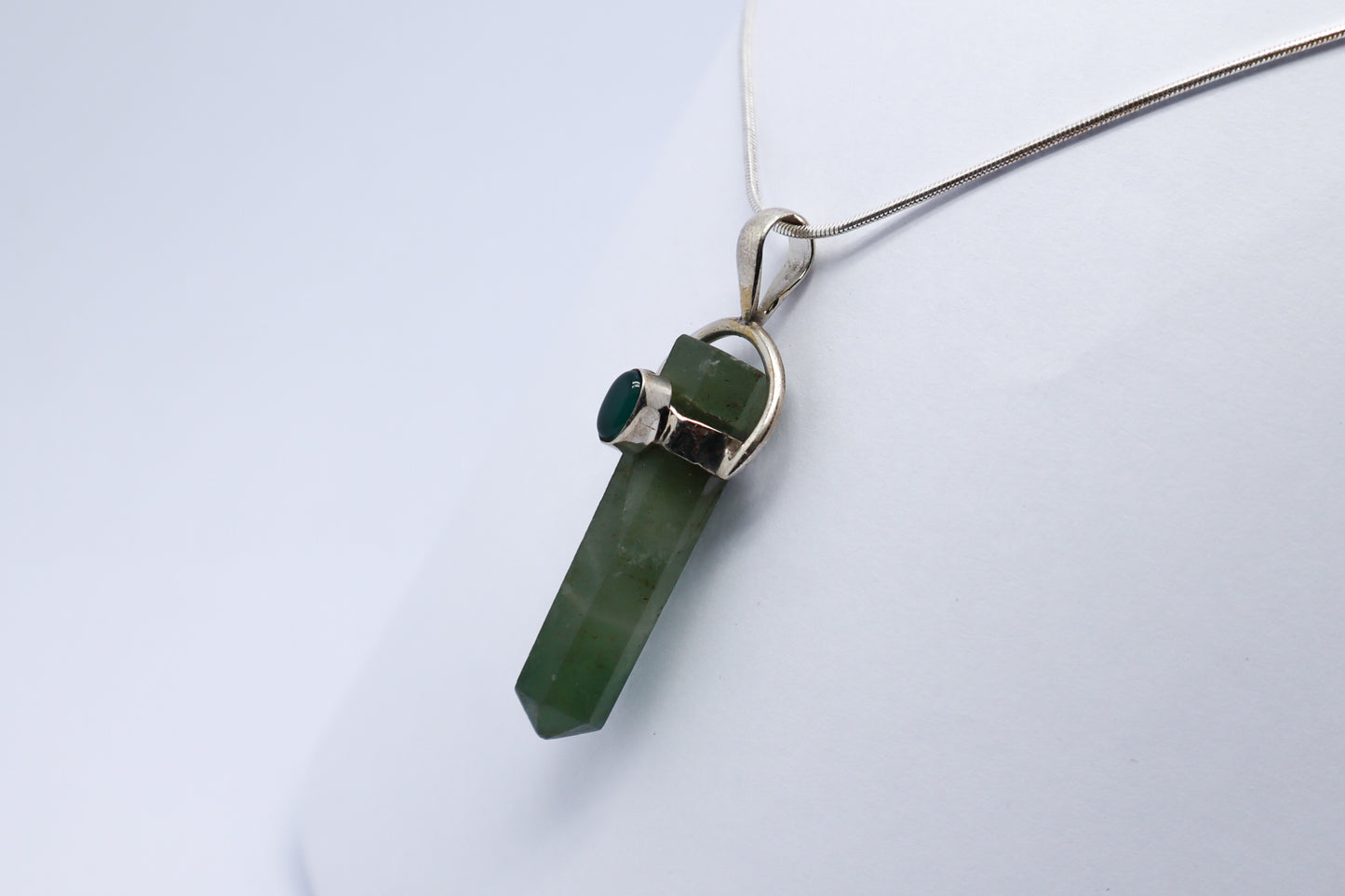 Green Aventurine Silver Necklace
