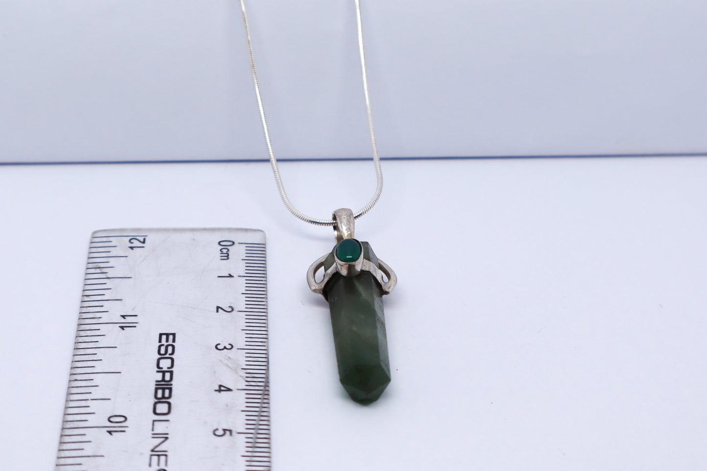 Green Aventurine Silver Necklace