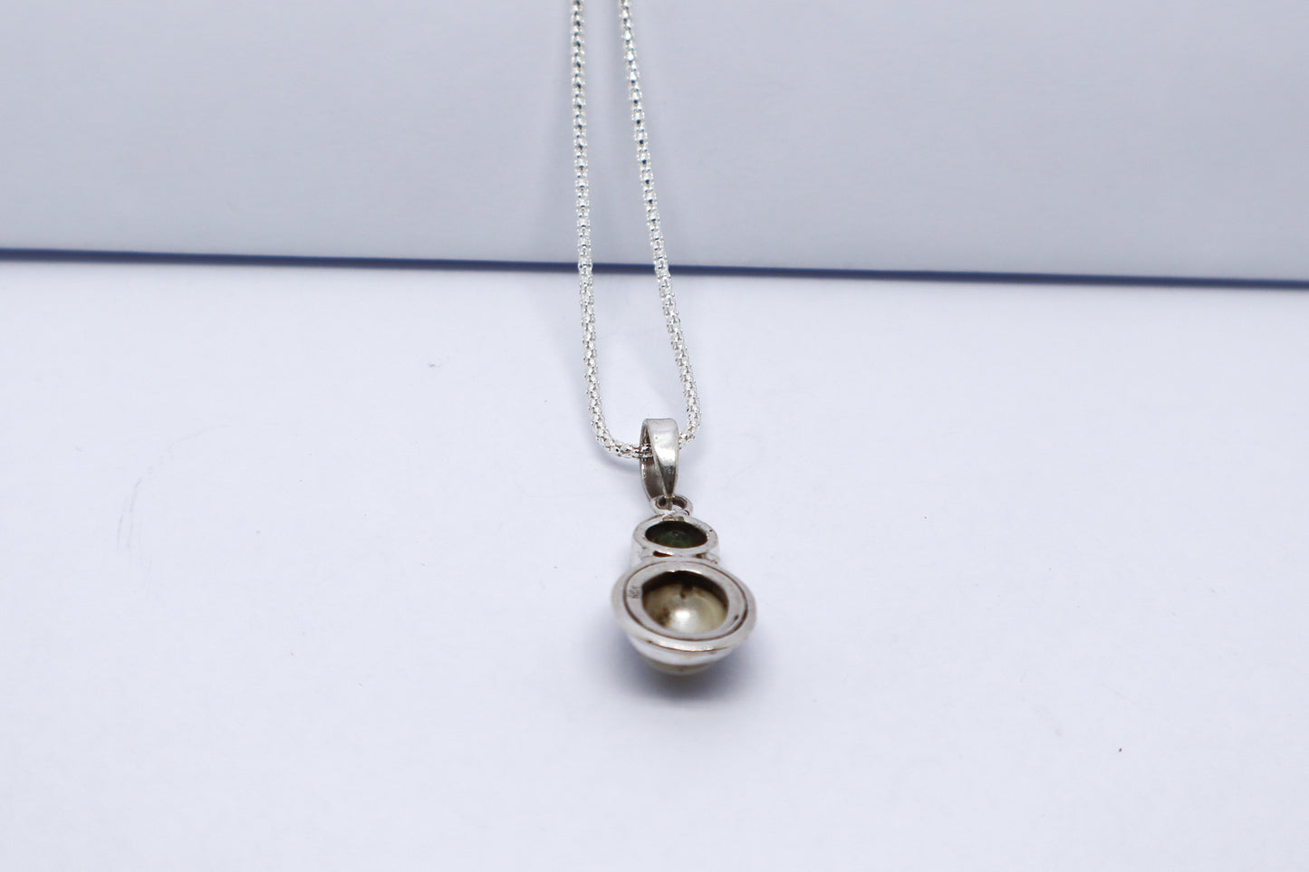 Perle and Peridot Sterling Silver Necklace