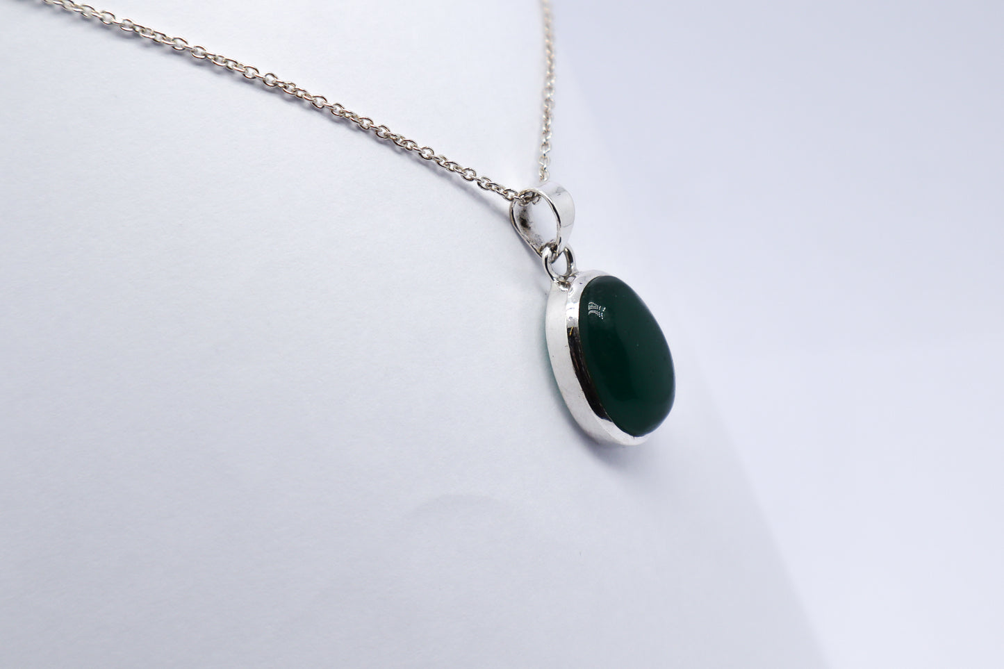 Green Aventurine Sterling Silver Necklace