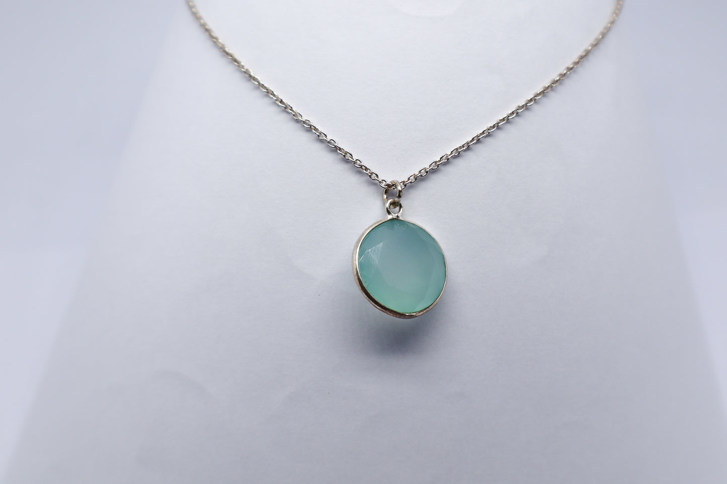 Chalcedony Sterling Silver Necklace