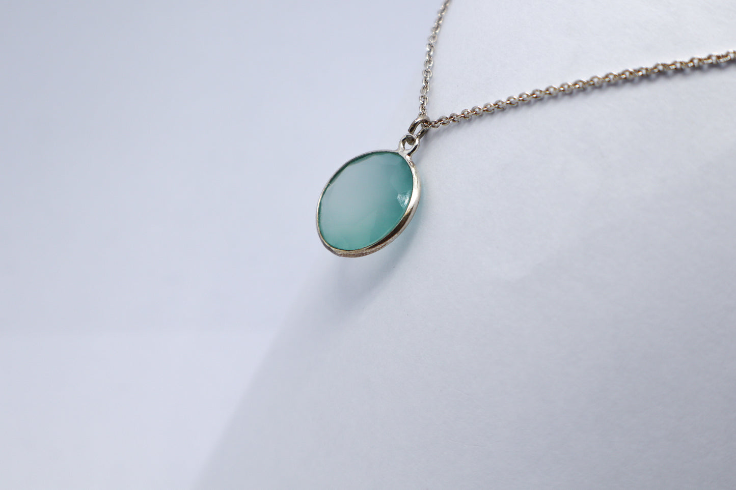 Chalcedony Sterling Silver Necklace