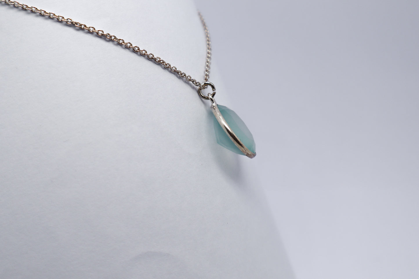 Chalcedony Sterling Silver Necklace
