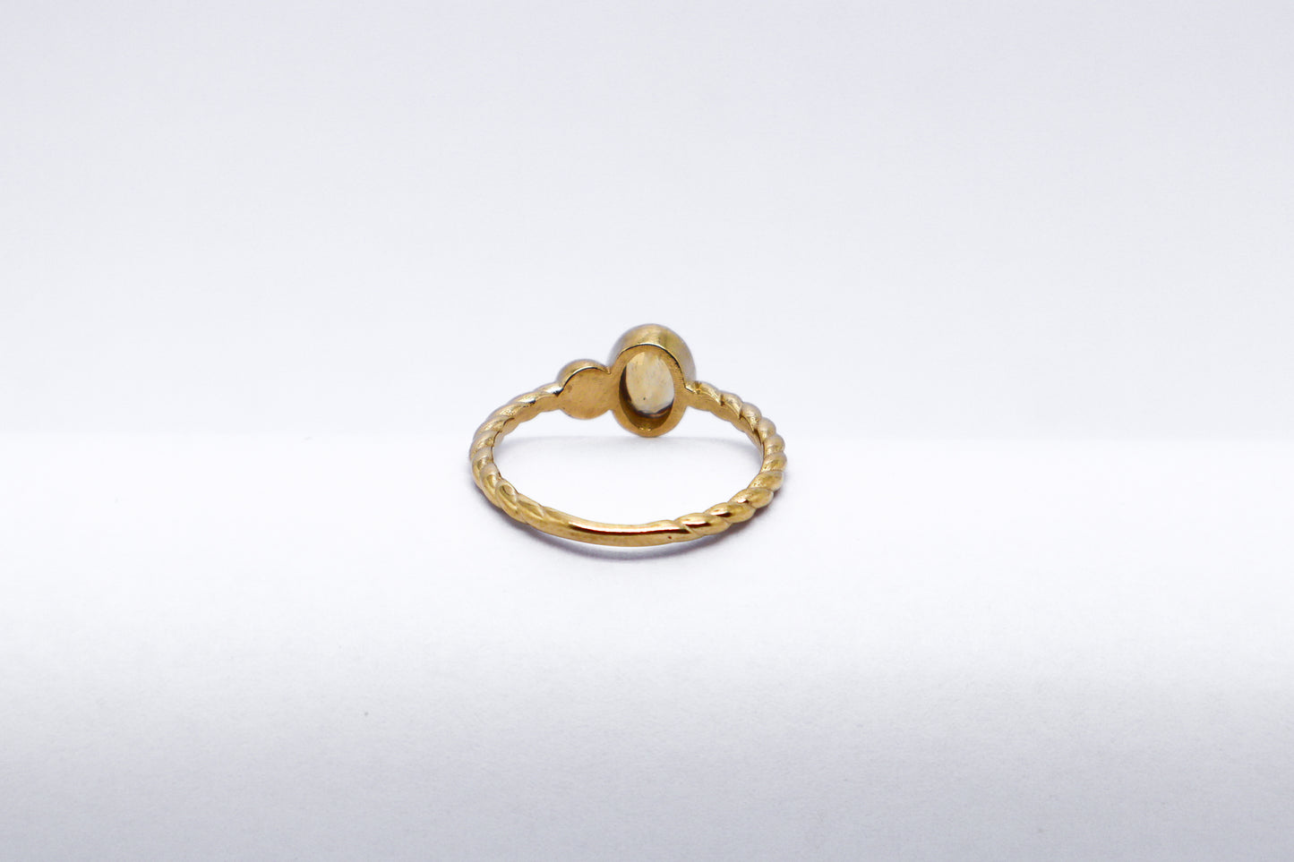 Citrine Gold Plated Solid Sterling Silver Ring