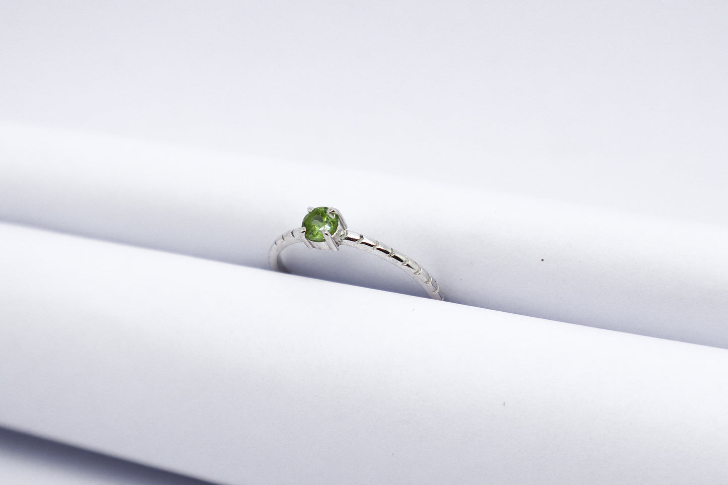 Peridot Solid Sterling Silver Ring