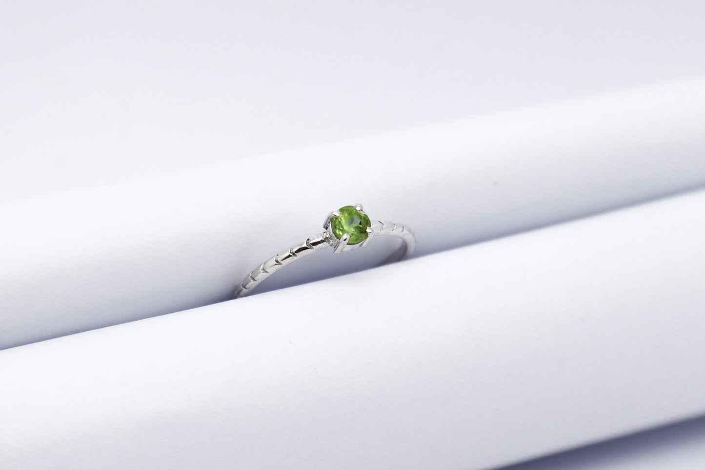 Peridot Solid Sterling Silver Ring