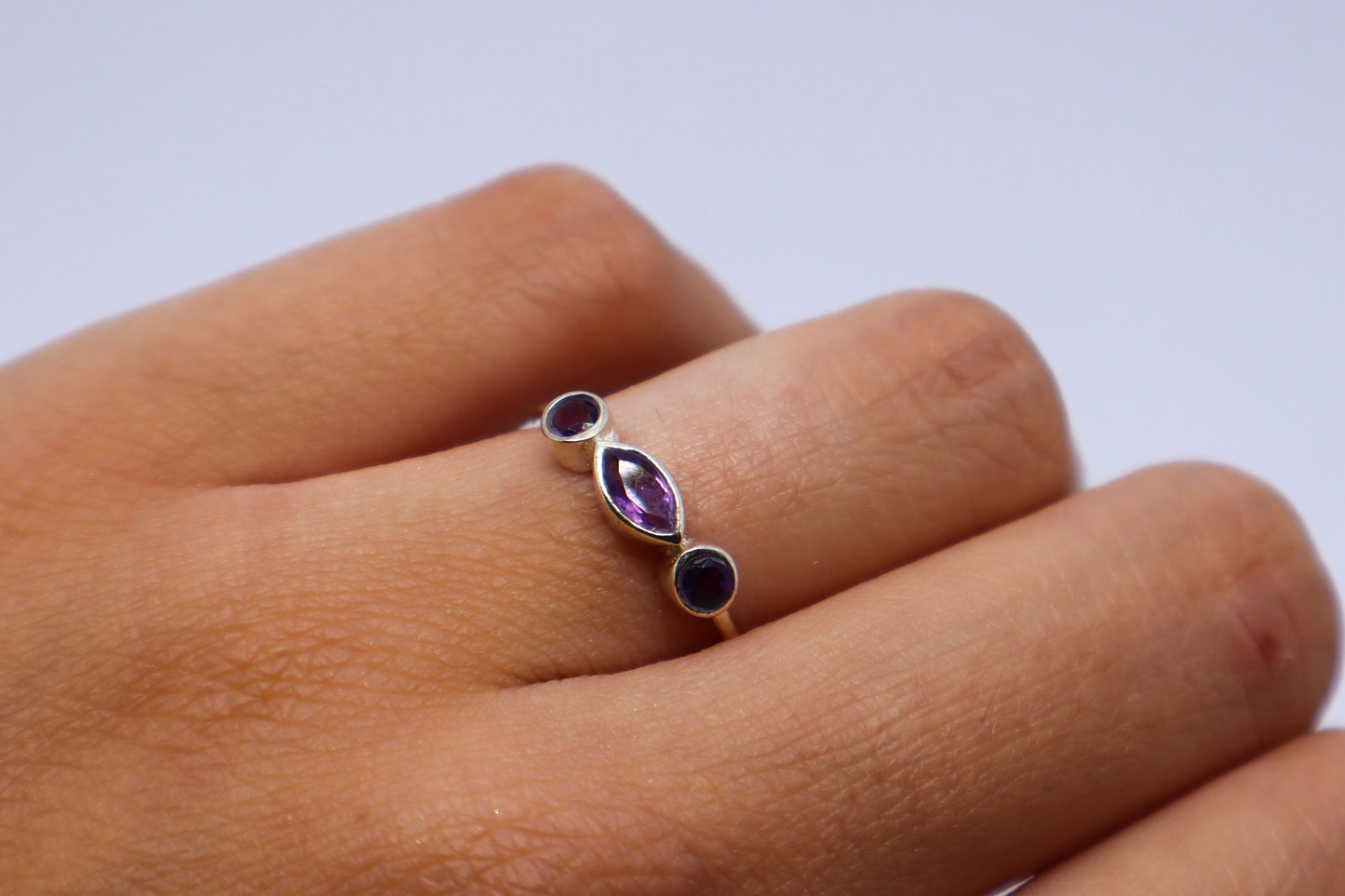 Amethyst Solid Sterling Silver Ring
