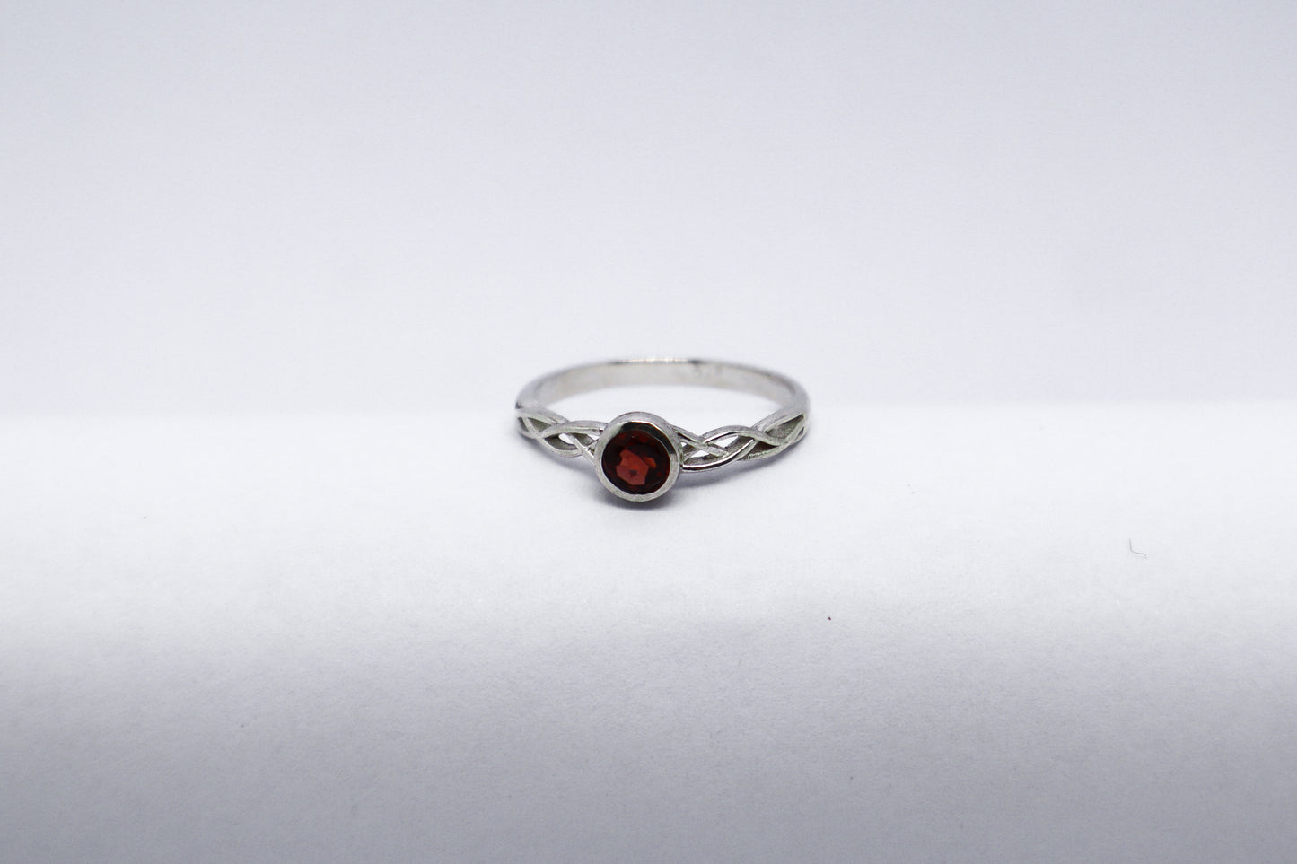 Garnet Solid Sterling Silver Ring