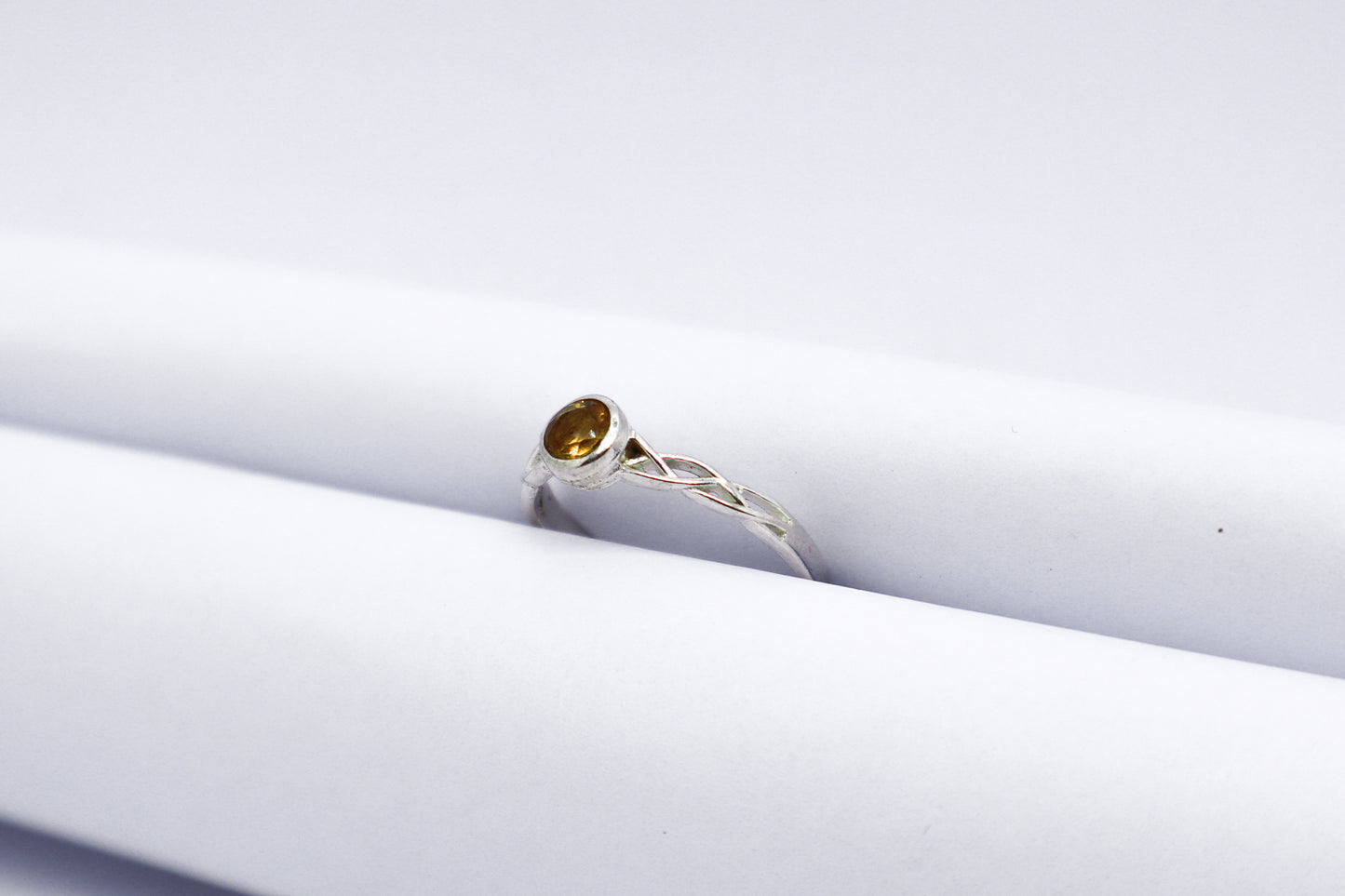 Citrine Solid Sterling Silver Ring