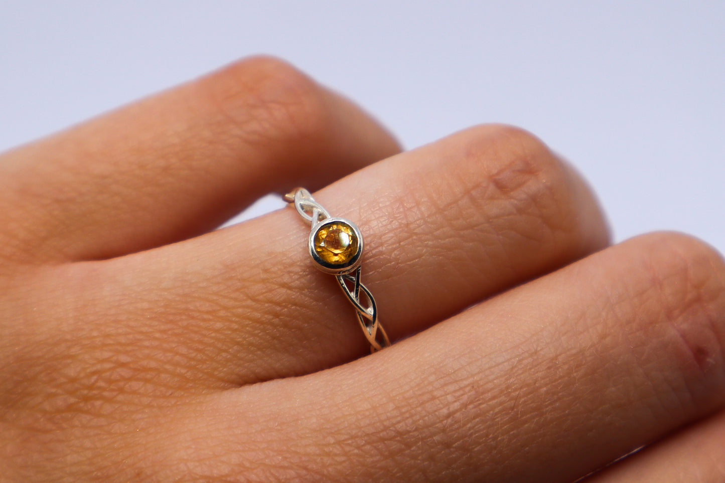 Citrine Solid Sterling Silver Ring