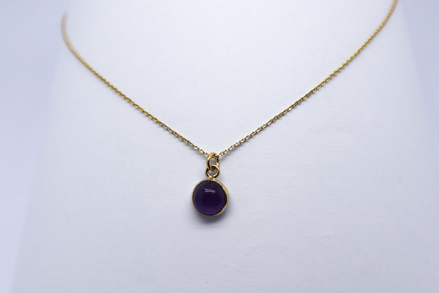 Gold Plated Amethyst Necklace