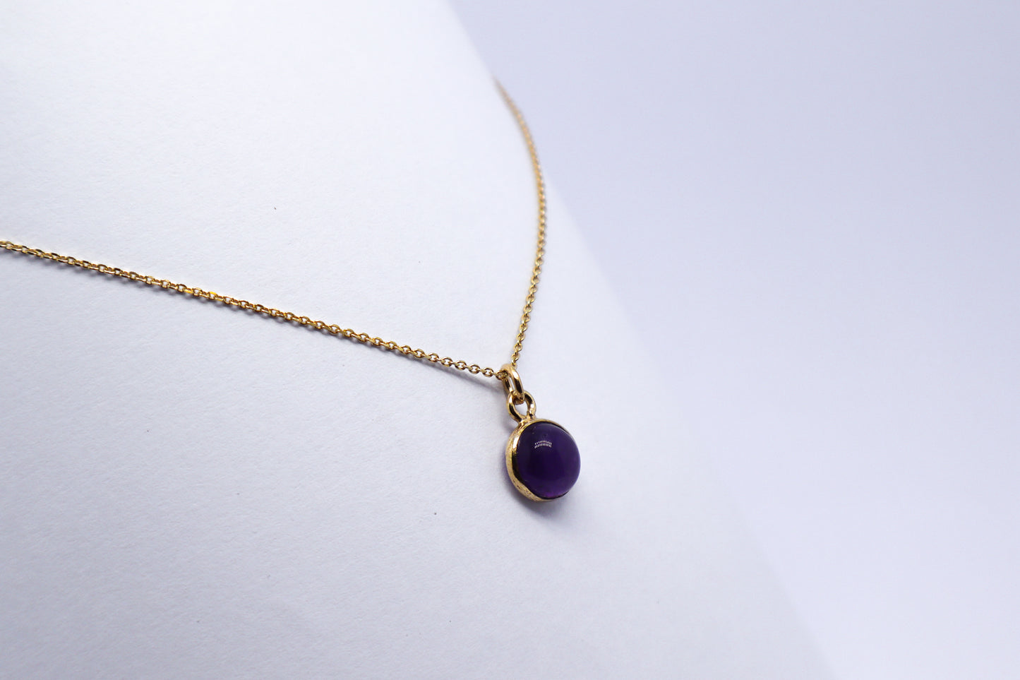 Gold Plated Amethyst Necklace