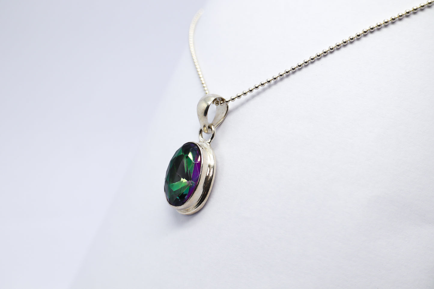Mystic Topaz Sterling Silver Necklace