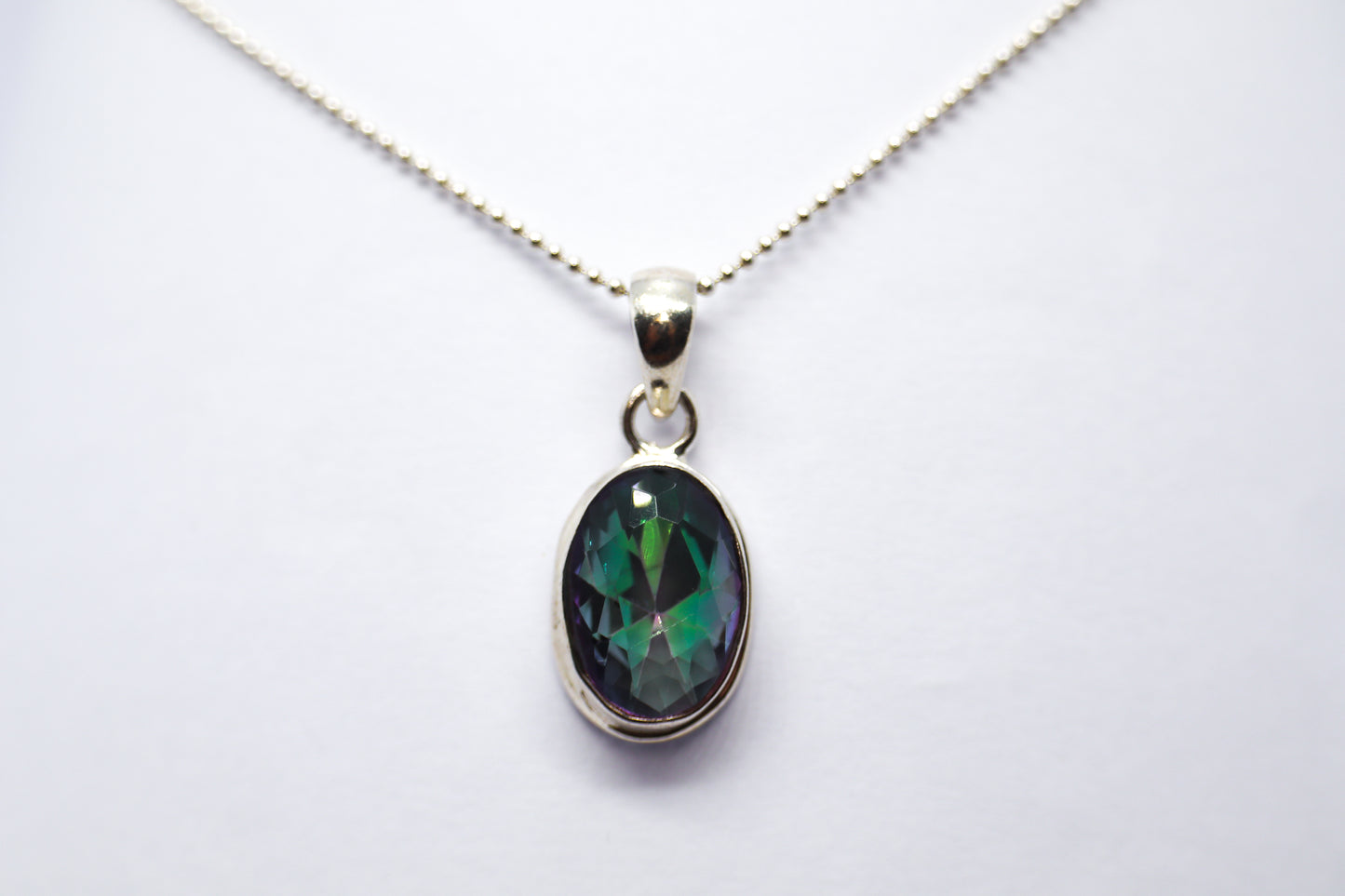 Mystic Topaz Sterling Silver Necklace