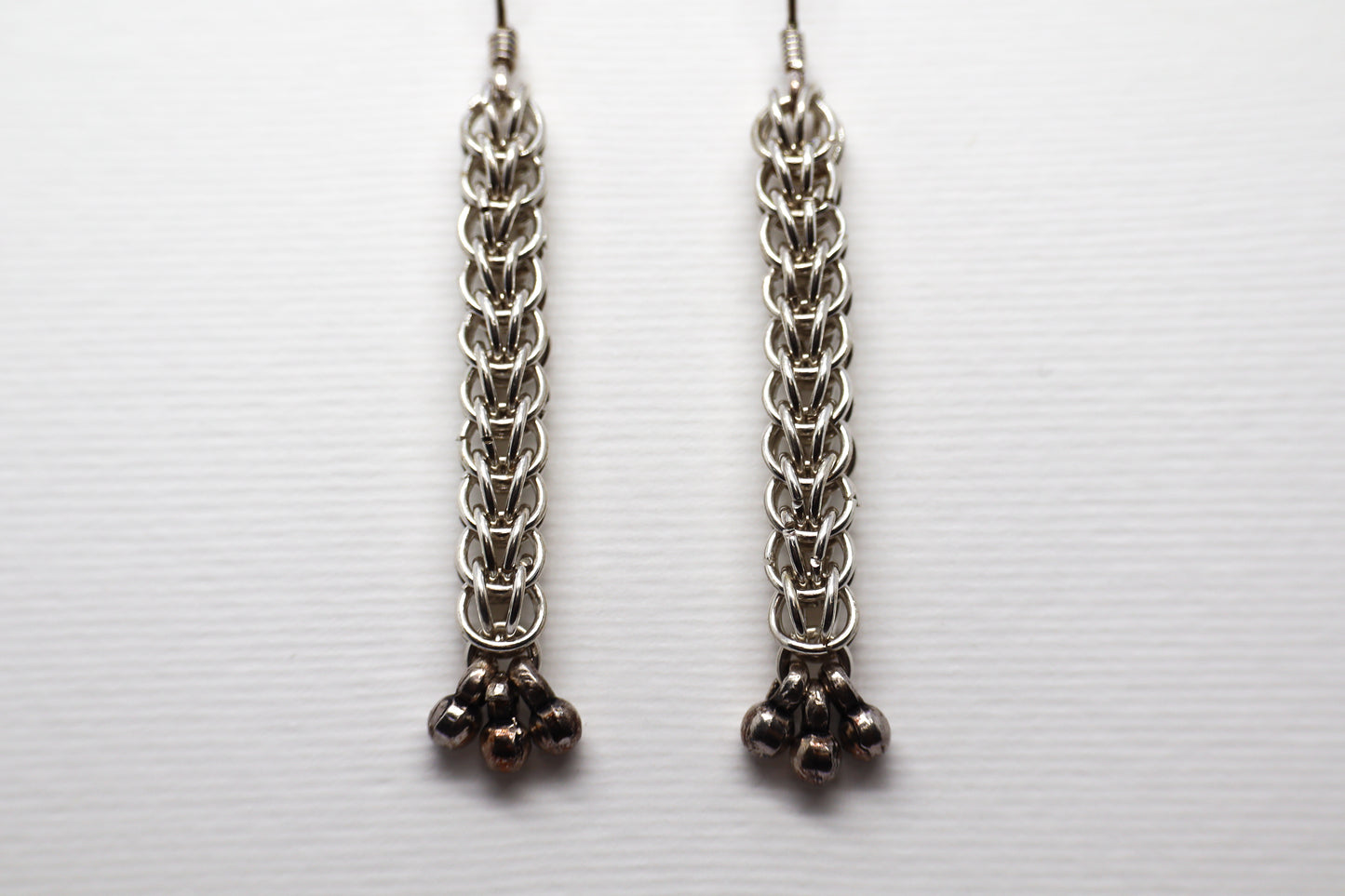 Silver Chainmail Earring