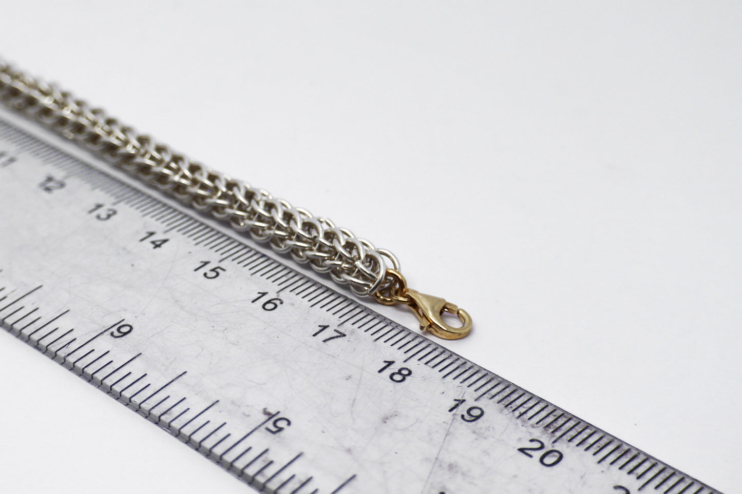 Persian Chainmail Silver and Gold Plated 24k Bracelet