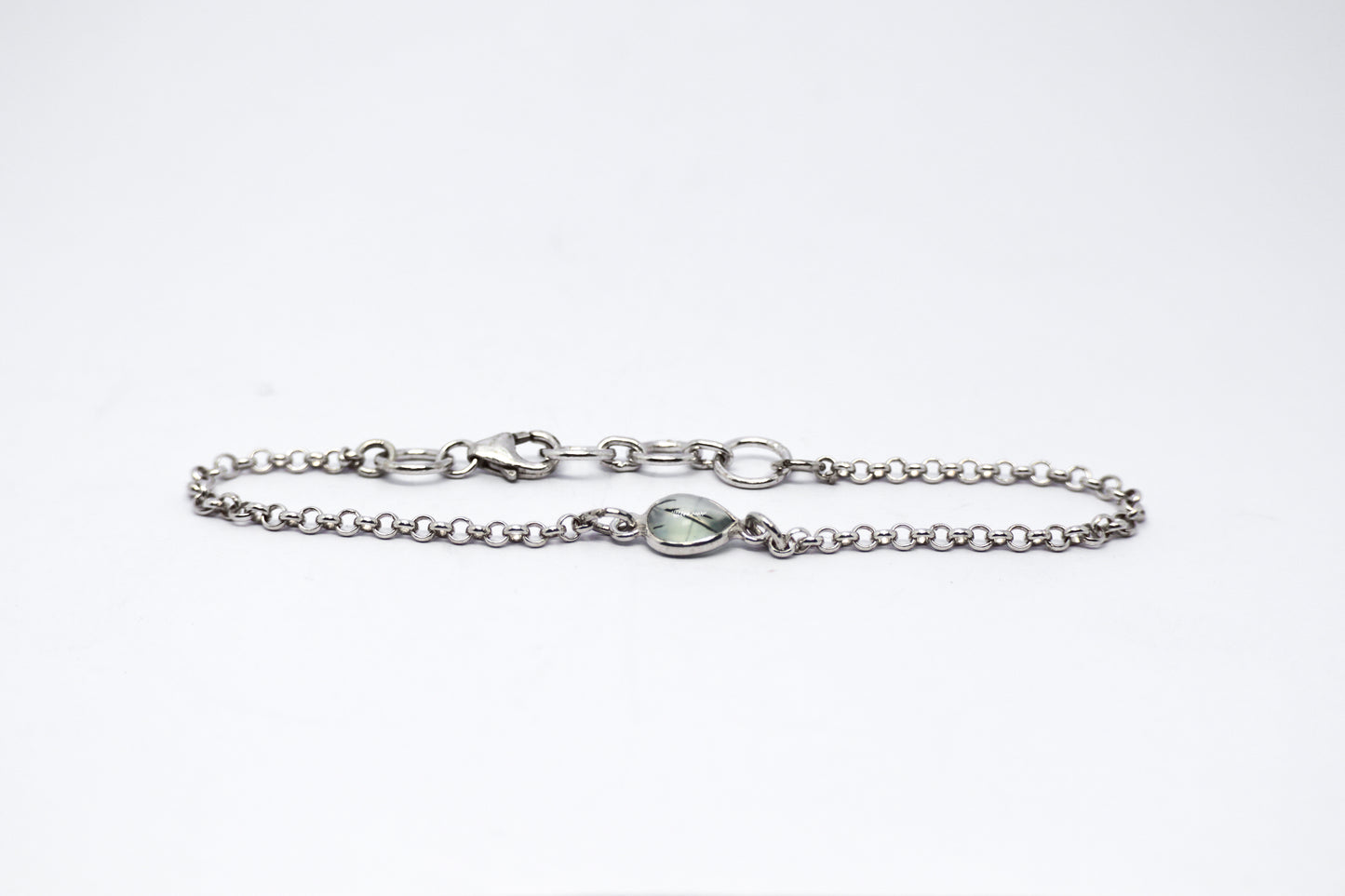 Prehnite Sterling Silver Bracelet