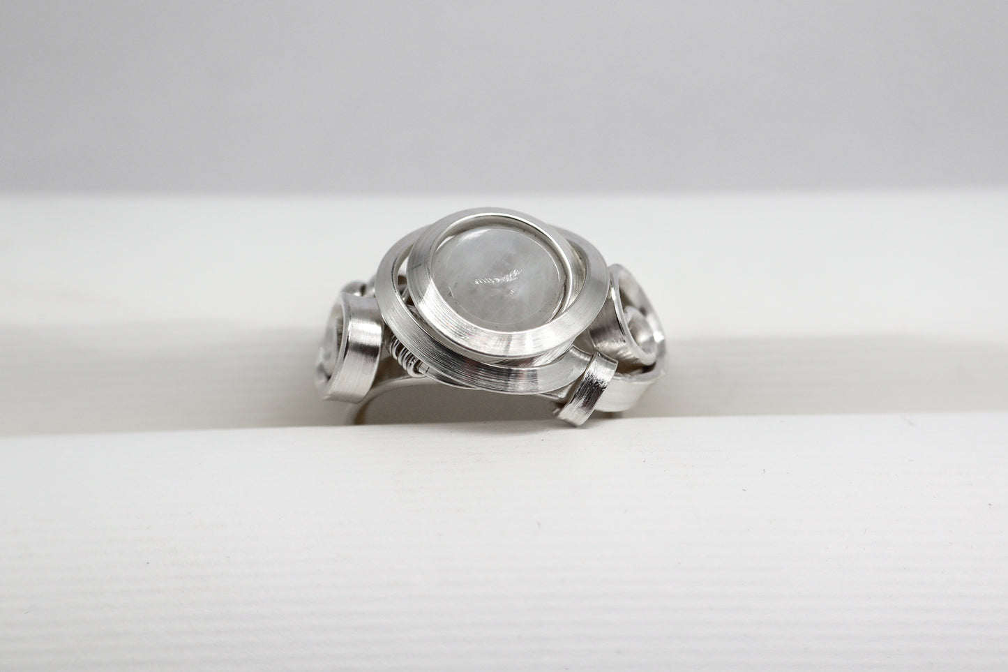Gala Moonstone Solid Sterling Silver Ring