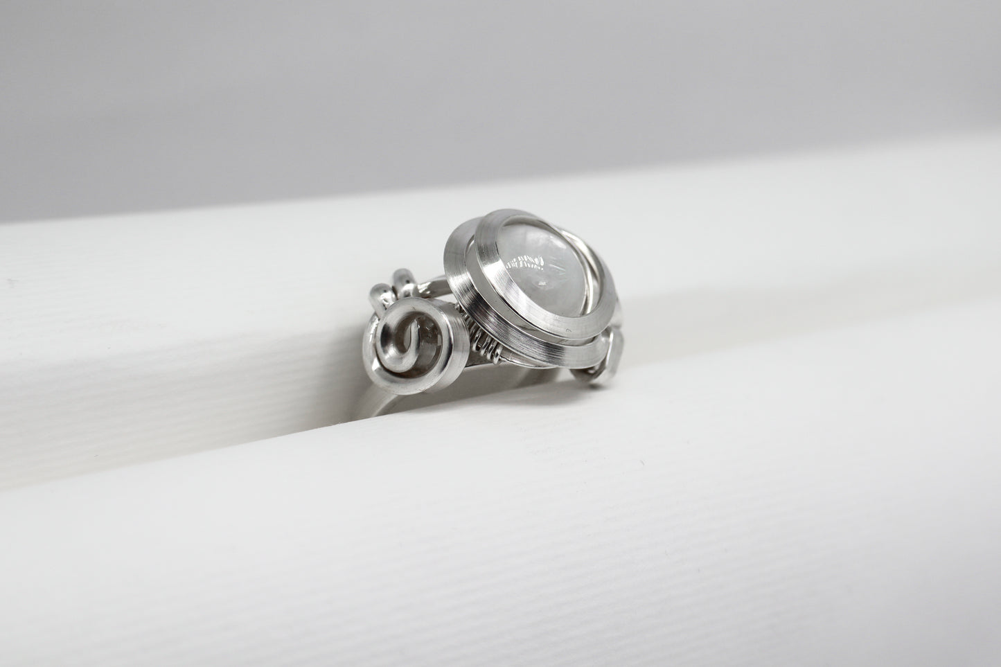 Gala Moonstone Solid Sterling Silver Ring