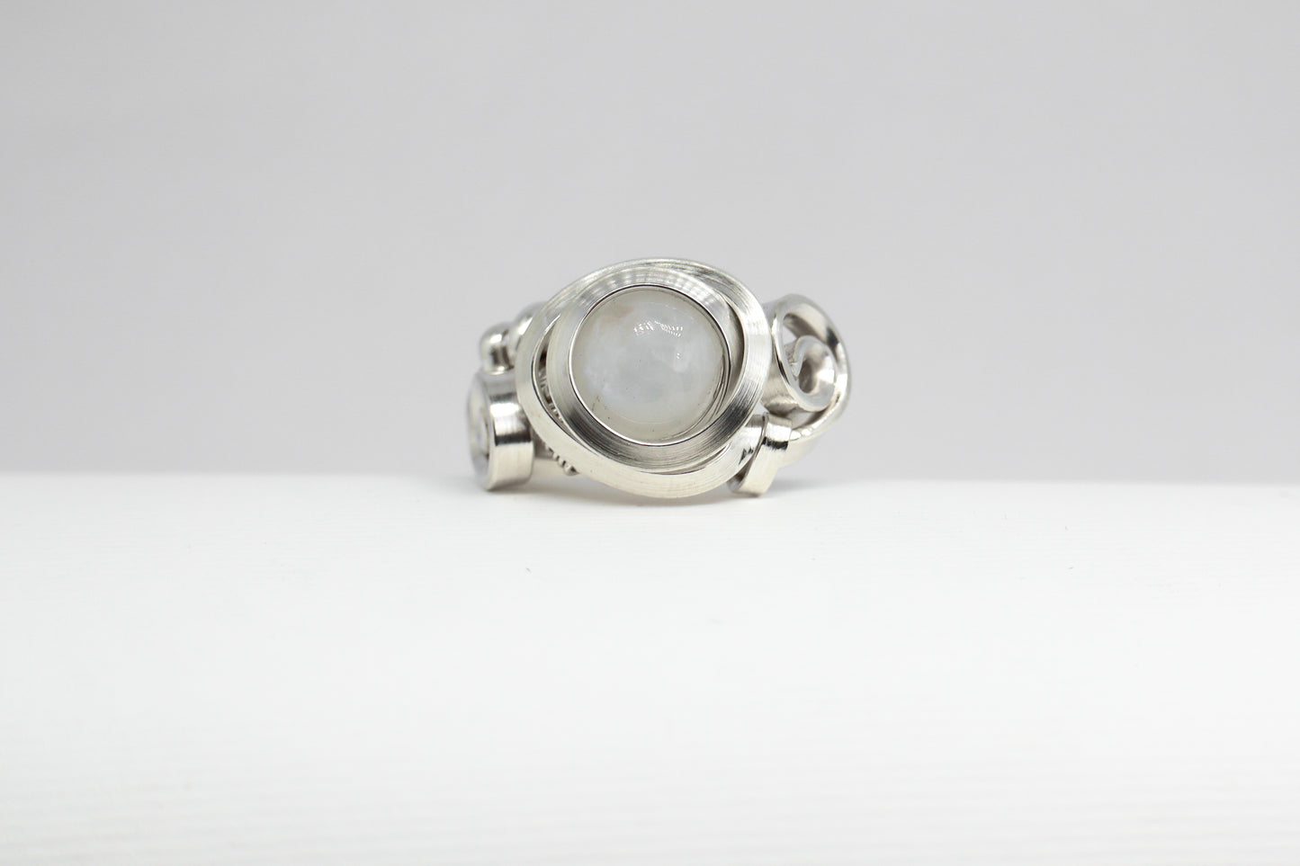 Gala Moonstone Solid Sterling Silver Ring