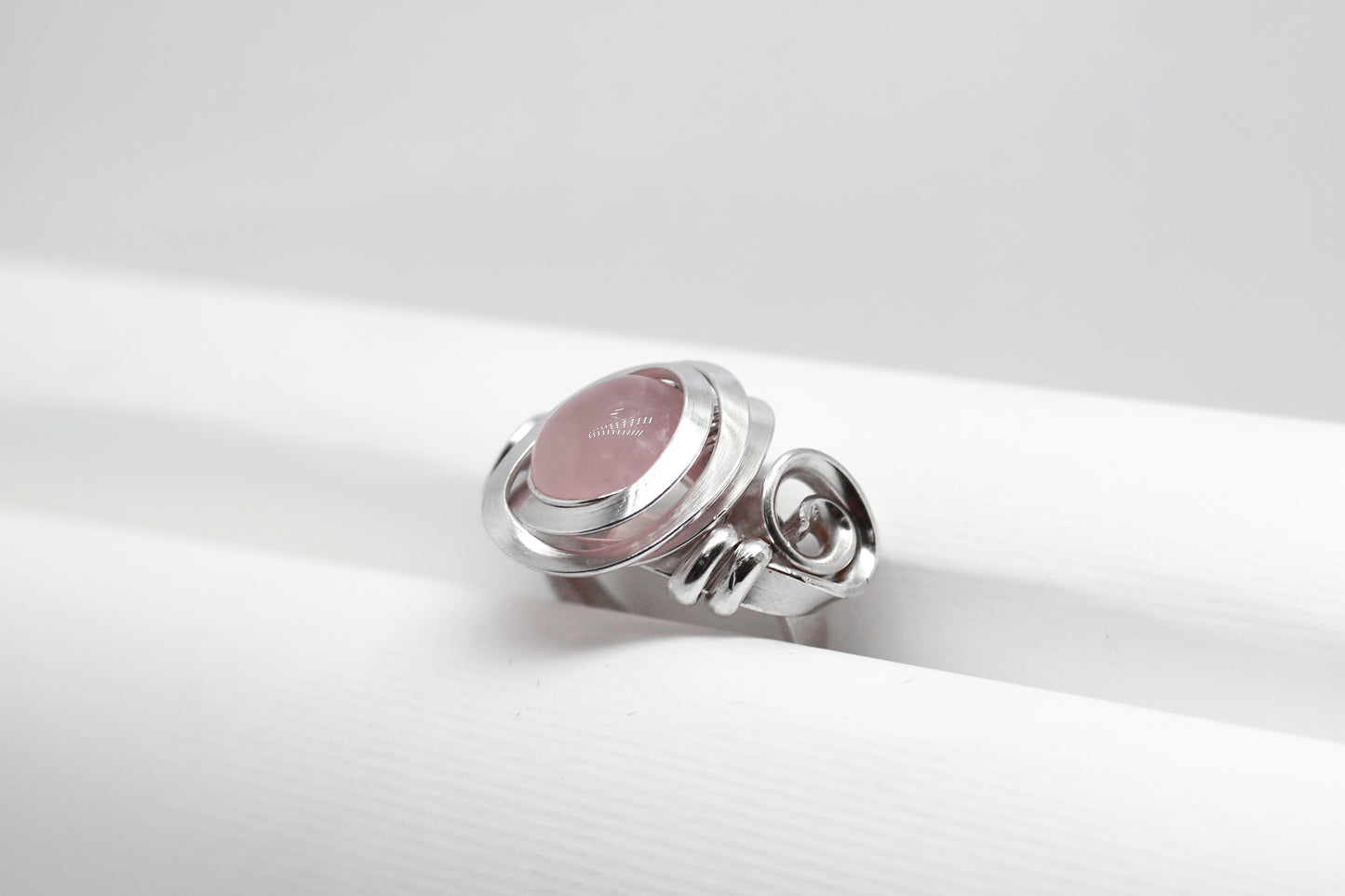 Gala Rose Quartz Solid Sterling Silver Ring