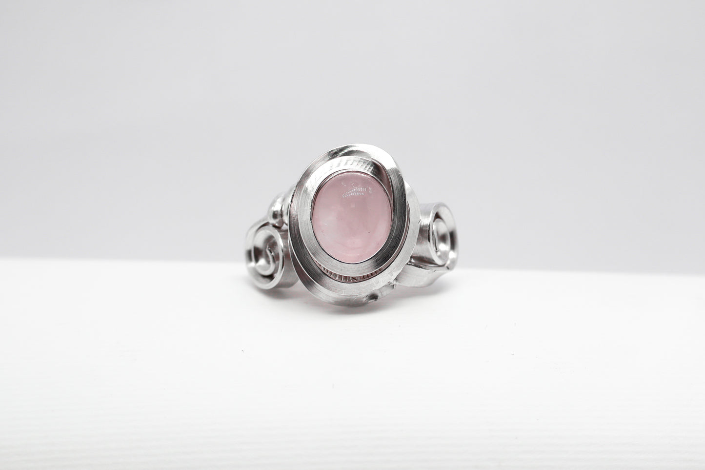 Gala Rose Quartz Solid Sterling Silver Ring