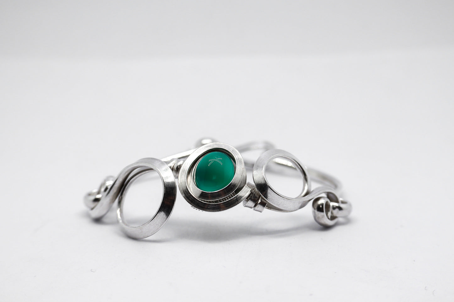Gala Green Aventurine Sterling Silver Bracelet
