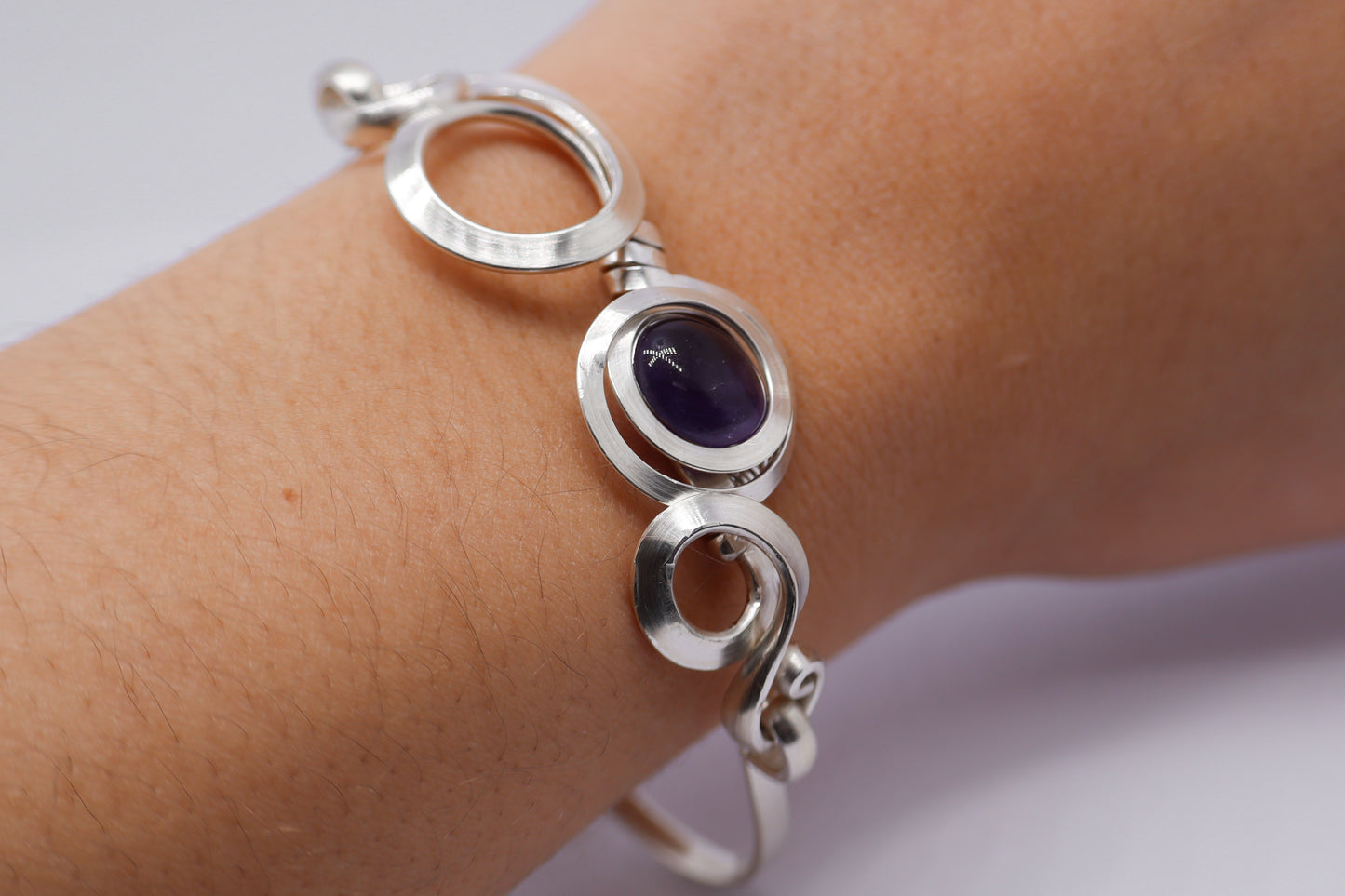 Gala Amethyst Sterling Silver Bracelet