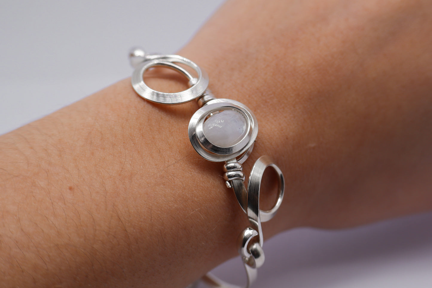 Gala Moonstone Sterling Silver Bracelet