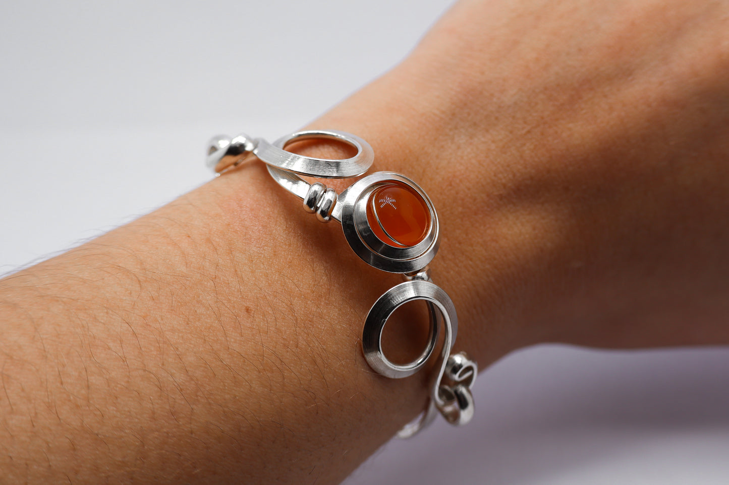 Gala Cornelian Sterling Silver Bracelet
