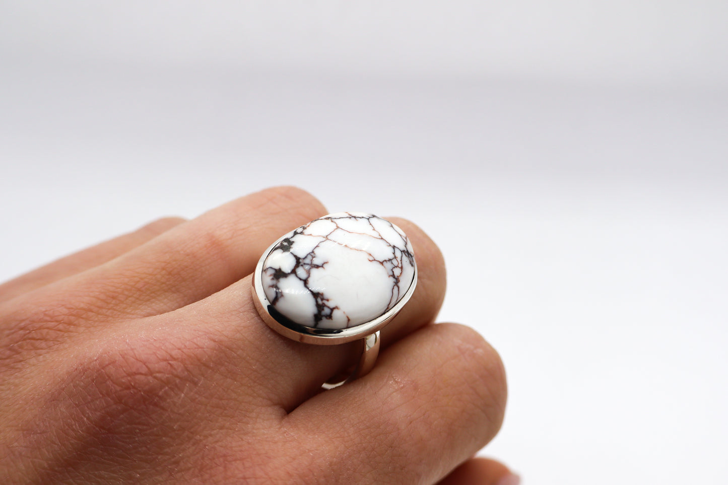 Wild Horse Magnesite Sterling Silver Ring