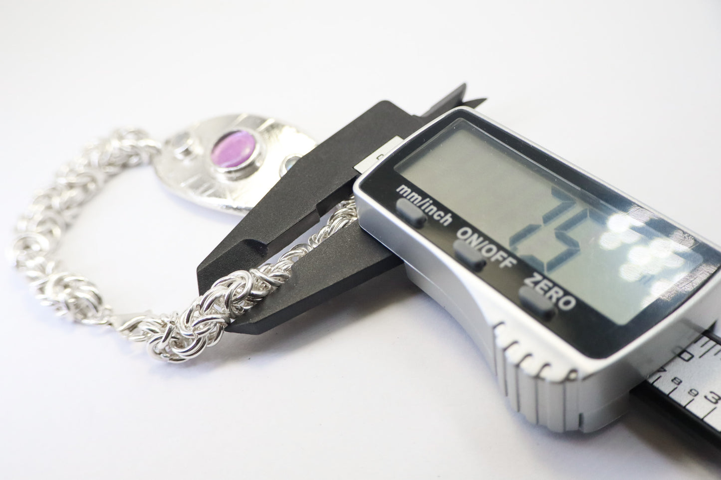 Heavy Gauge - One of a Kind Byzantine Chainmail Bracelet – Solid 999 Silver 925 Chainmail